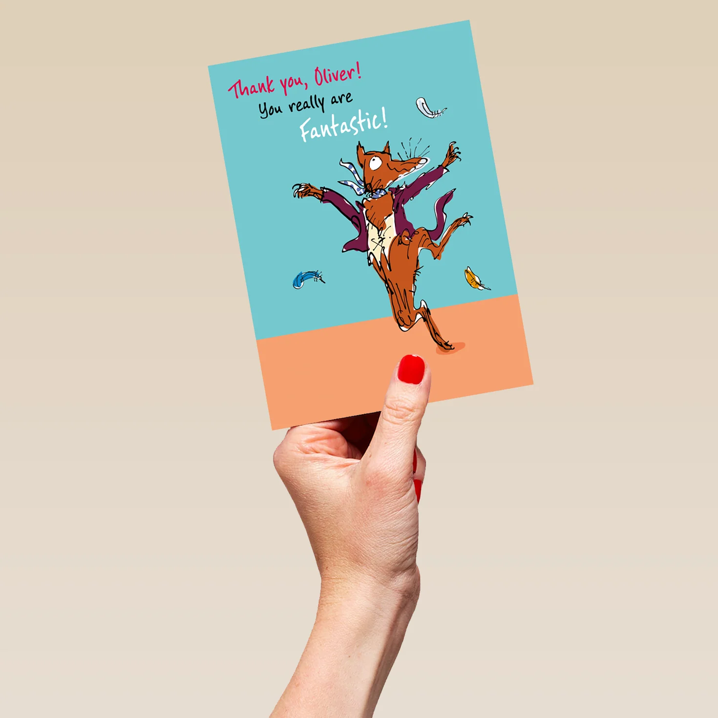 Personalised Roald Dahl's Fantastic Mr. Fox Thank You Card - Image 5