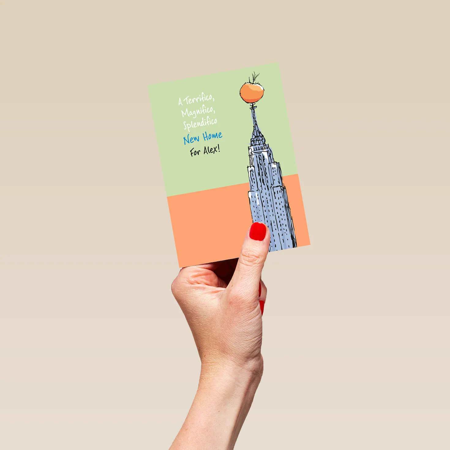 Personalised Roald Dahl's James and the Giant Peach New Home Card - Image 4