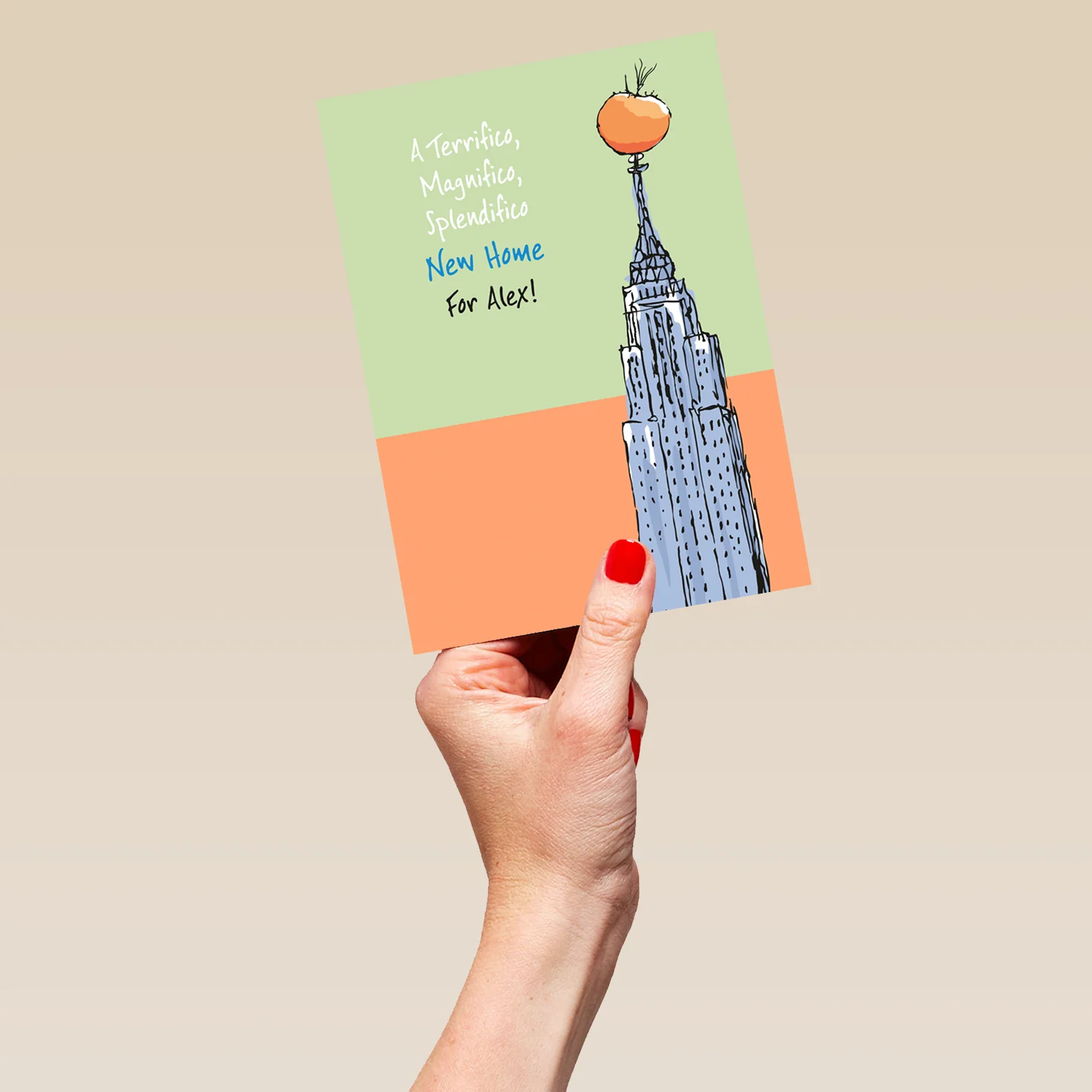 Personalised Roald Dahl's James and the Giant Peach New Home Card - Image 5