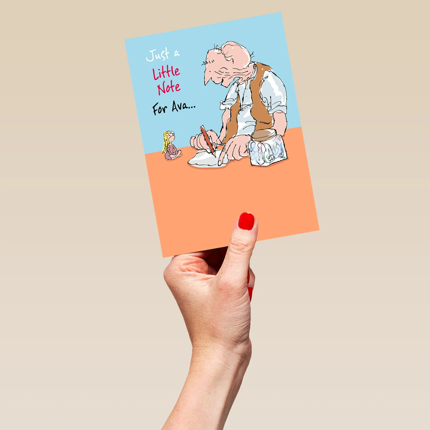 Personalised Roald Dahl's The BFG Just to Say Card - Image 5