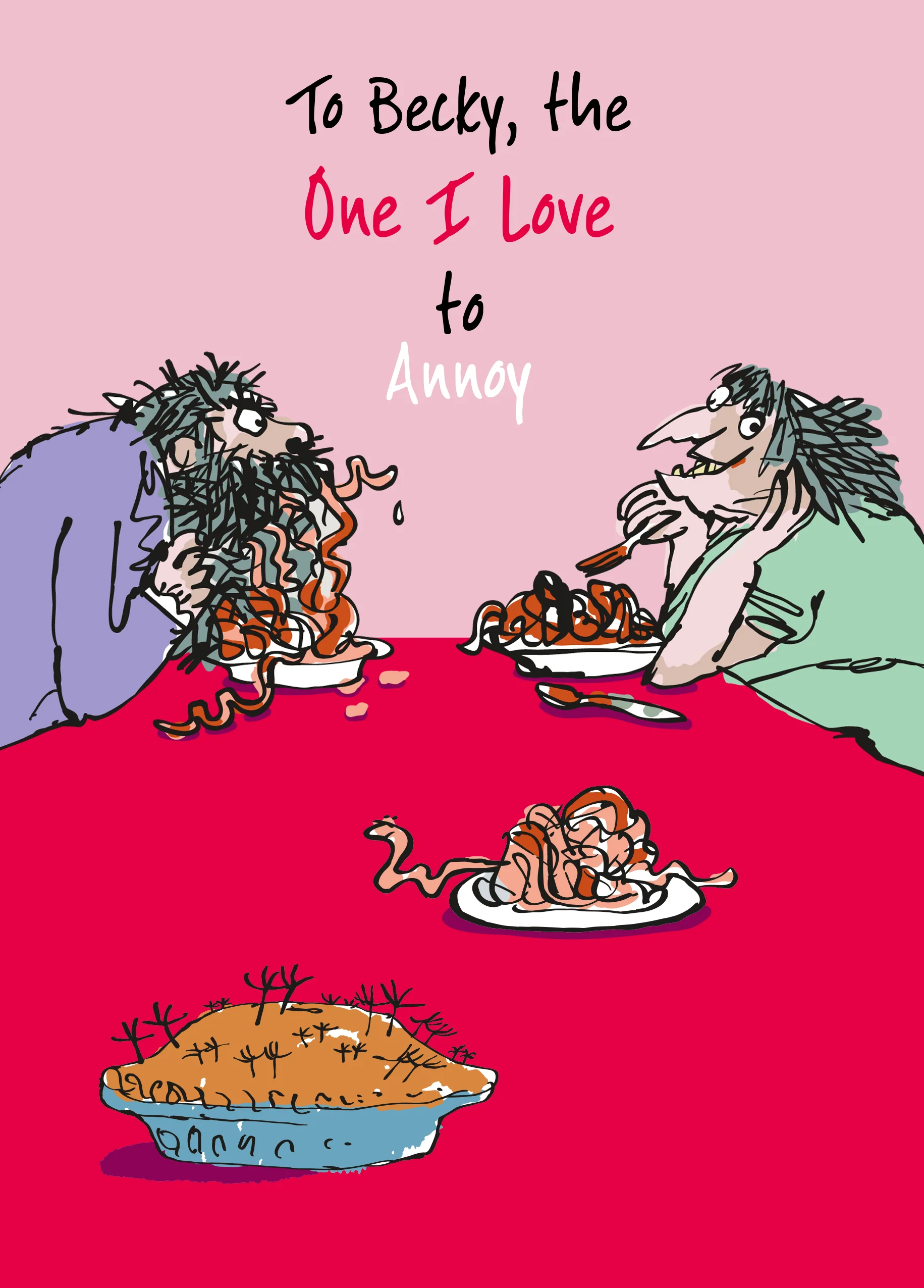 Personalised Roald Dahl's The Twits One I Love Birthday/Anniversary Card