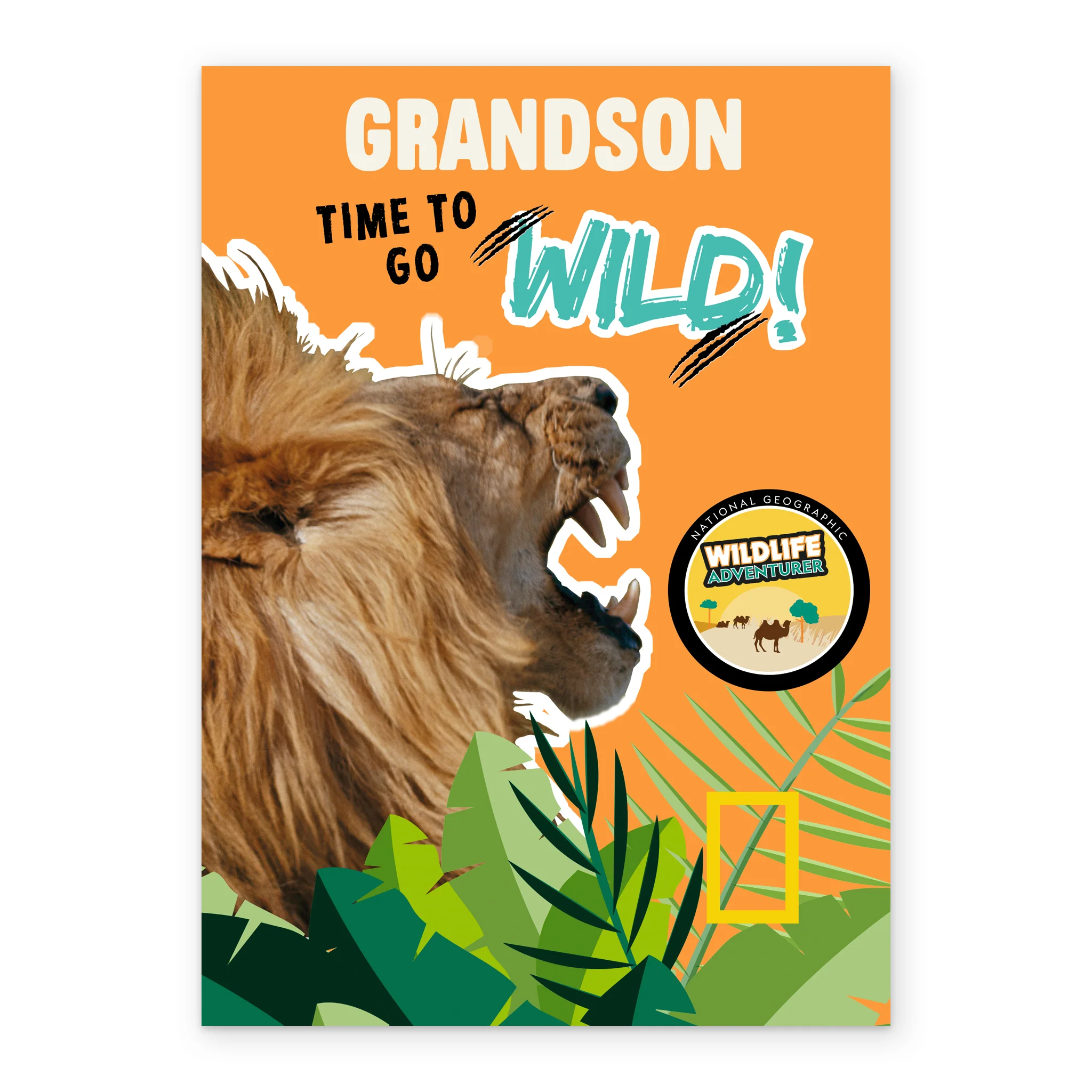 Personalised Roaring Lion National Geographic Birthday Card - Image 2