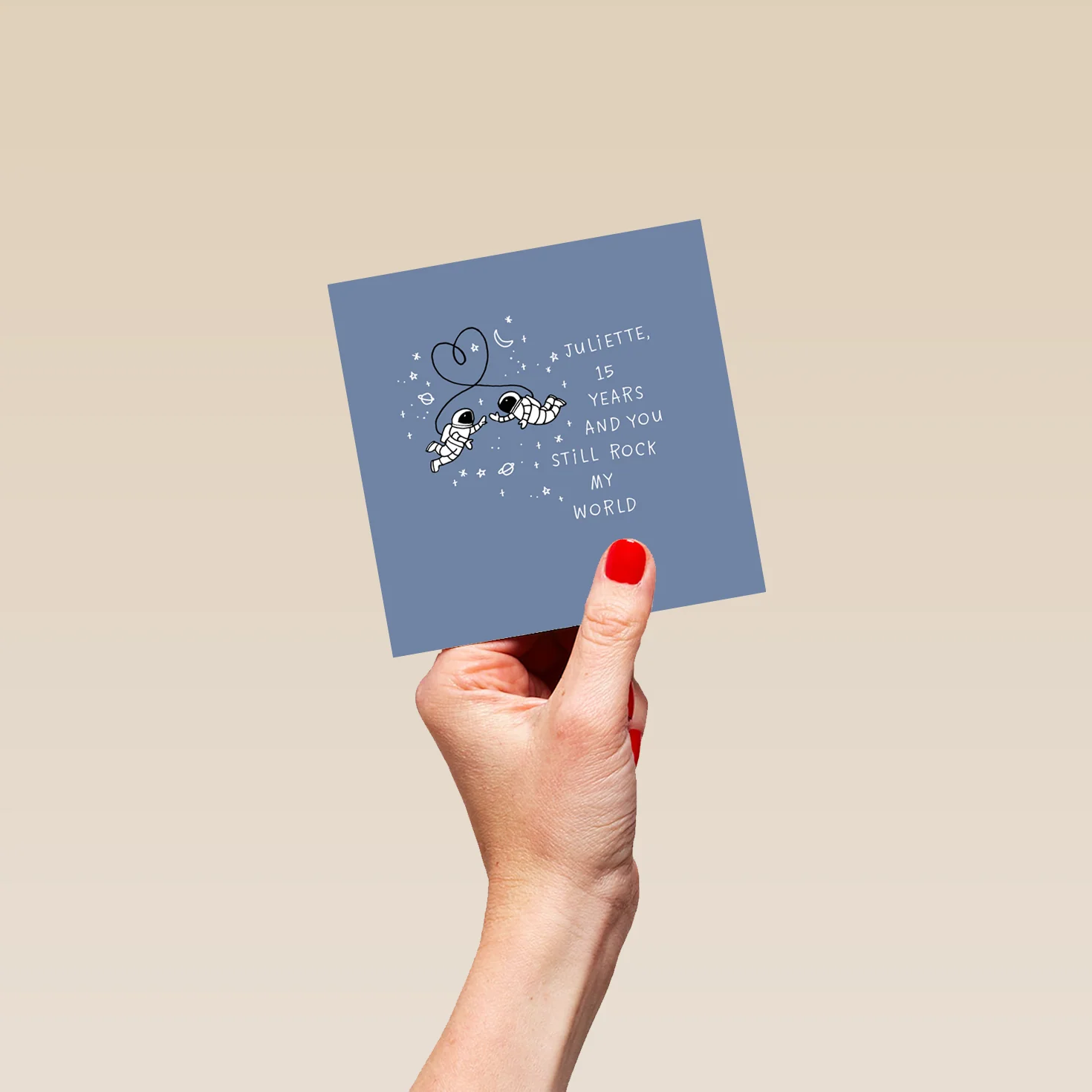 Personalised Rock My World Astronauts Anniversary Card - Image 4