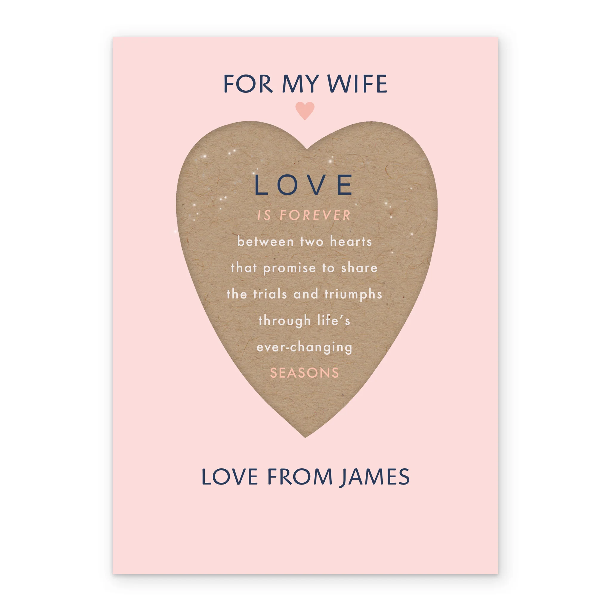 Personalised Romantic Verse Valentine's Day Card for Wife - Image 2