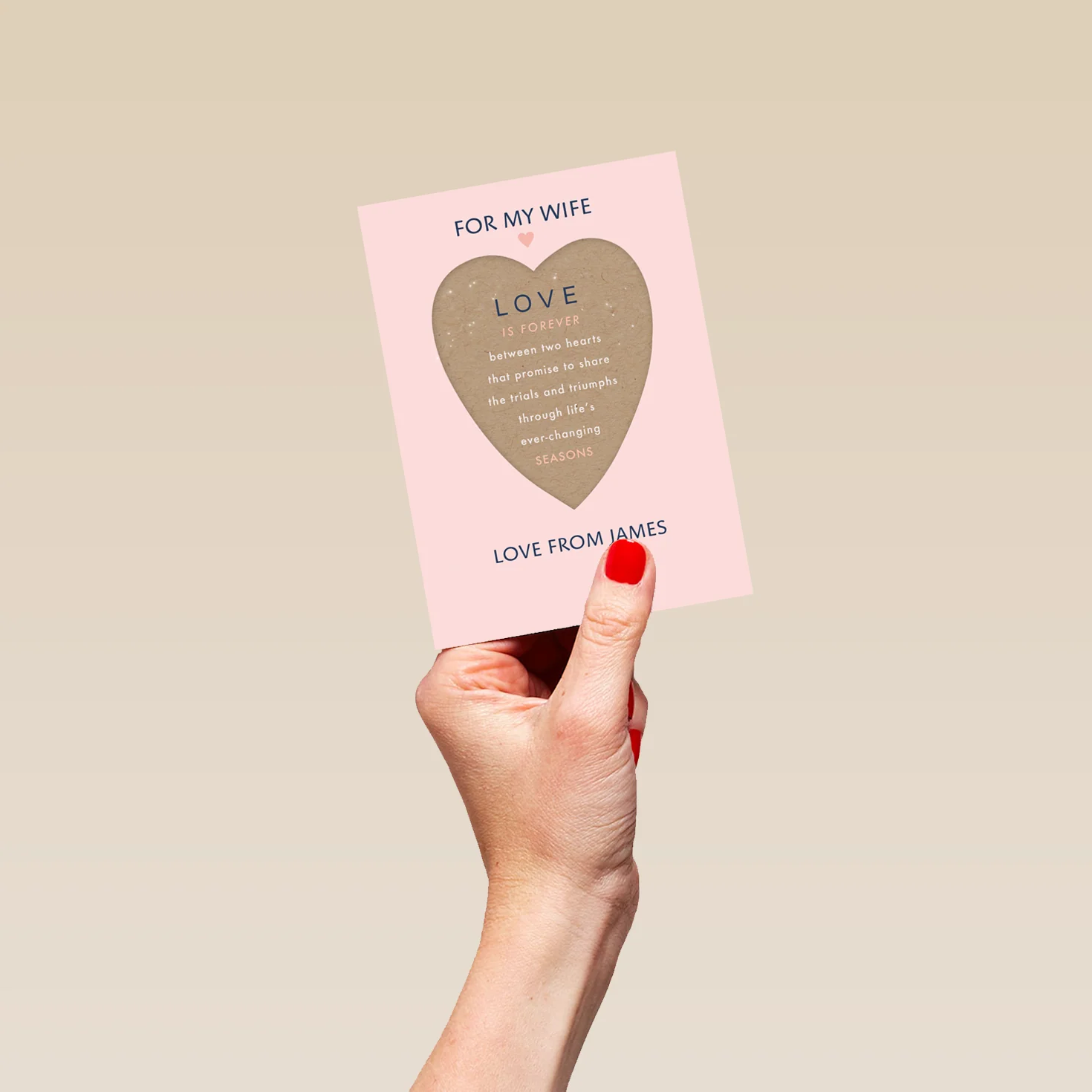 Personalised Romantic Verse Valentine's Day Card for Wife - Image 4