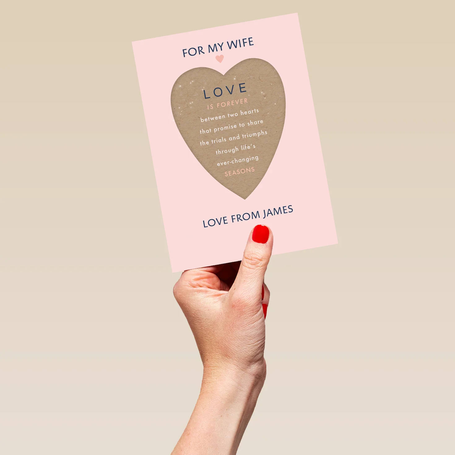 Personalised Romantic Verse Valentine's Day Card for Wife - Image 5
