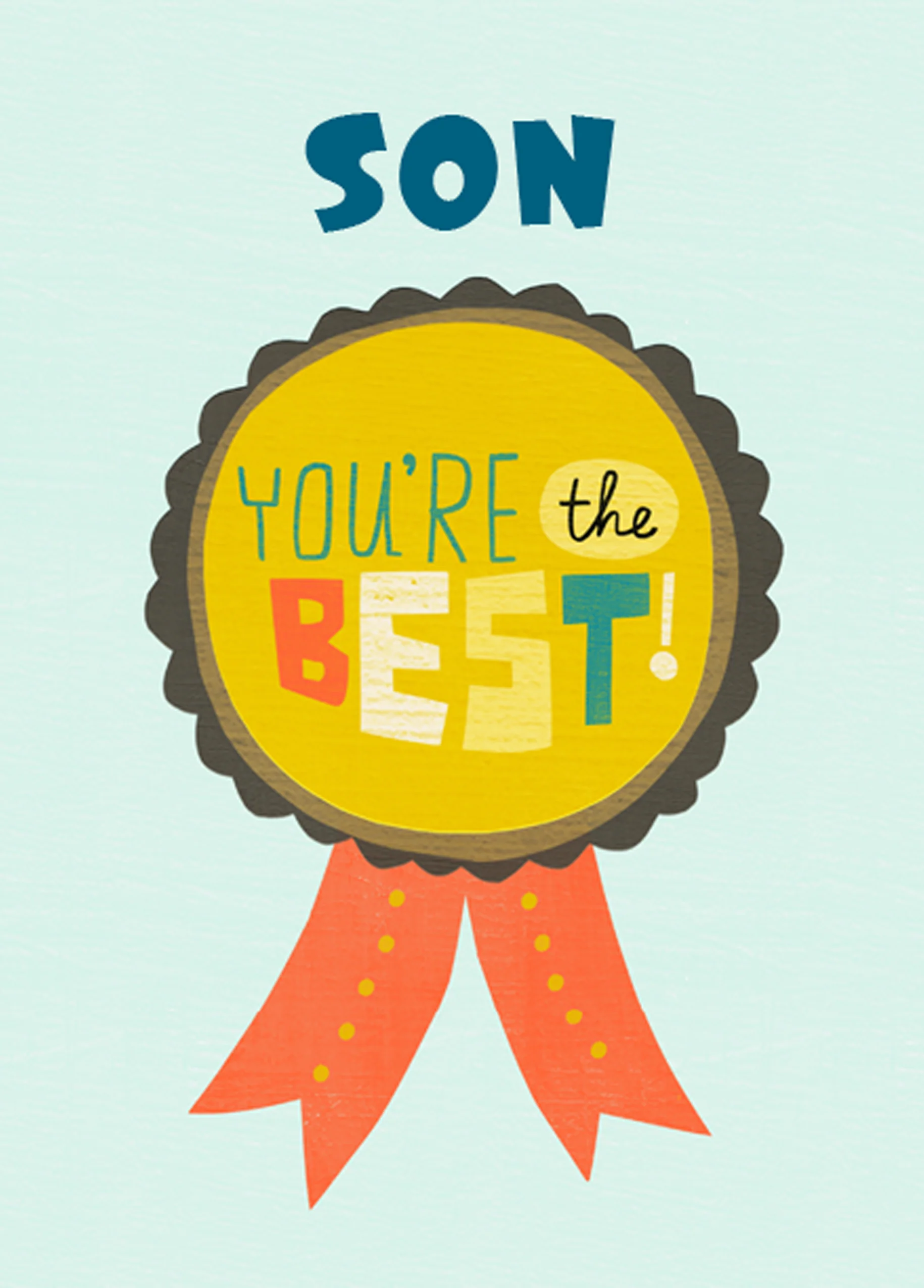 Personalised Rosette Son Birthday Card