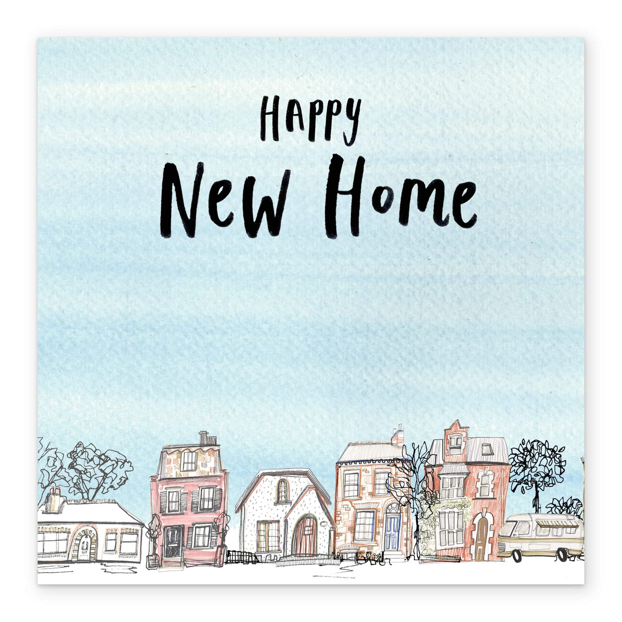 Personalised Row of Houses New Home Card - Image 2