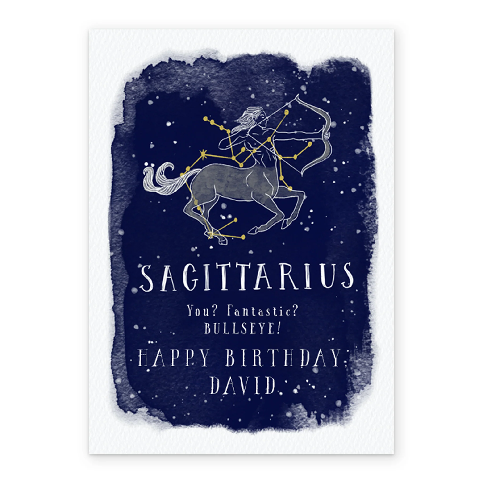 Personalised Sagittarius Zodiac Sign Birthday Card - Image 2