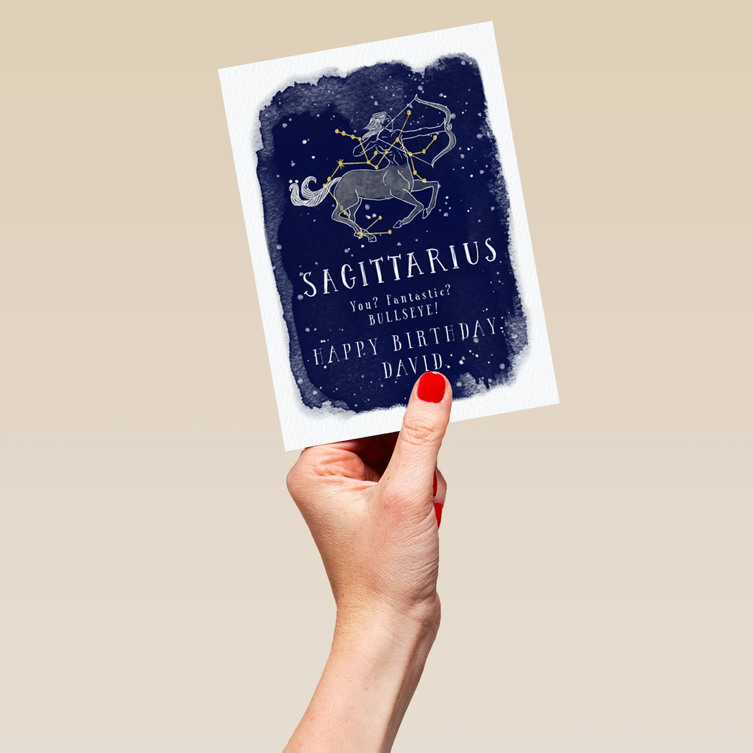 Personalised Sagittarius Zodiac Sign Birthday Card - Image 5