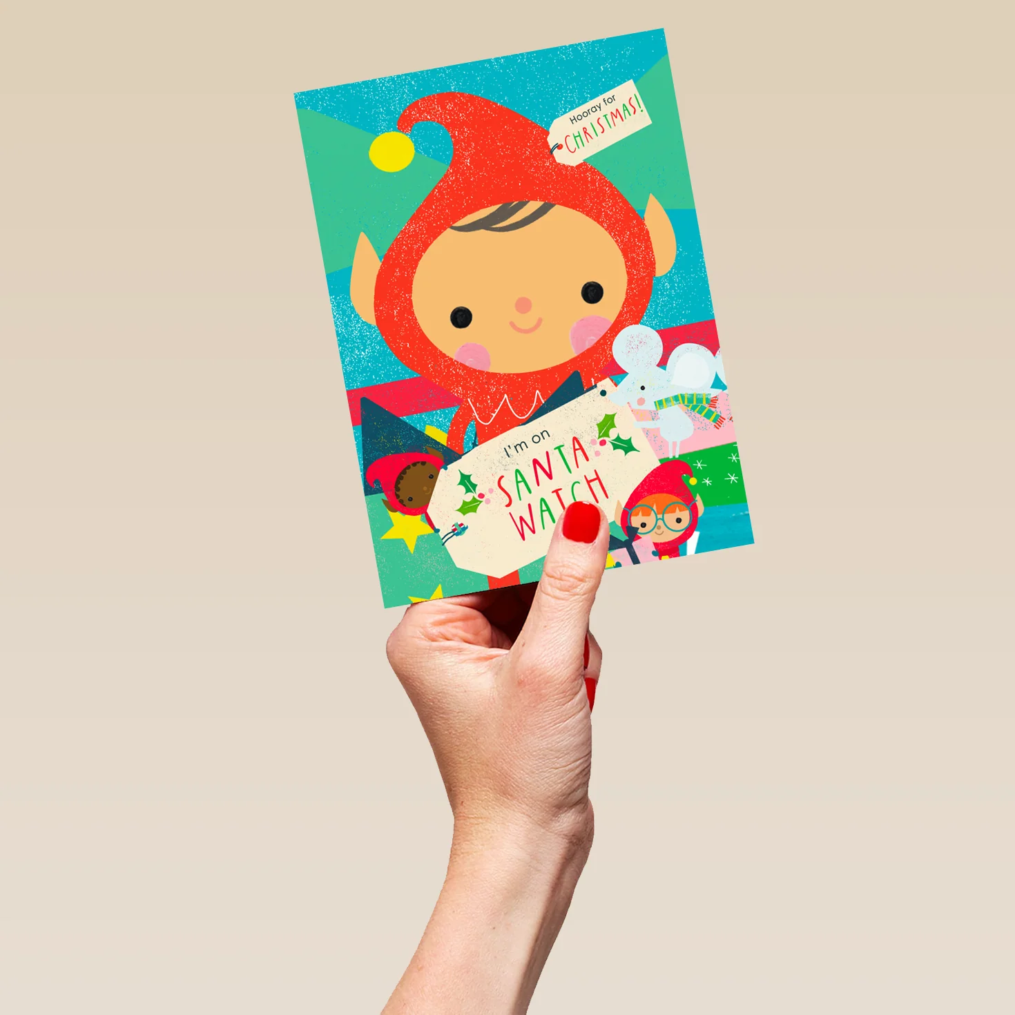 Personalised Santa Bedtime Watch Christmas Card - Image 5