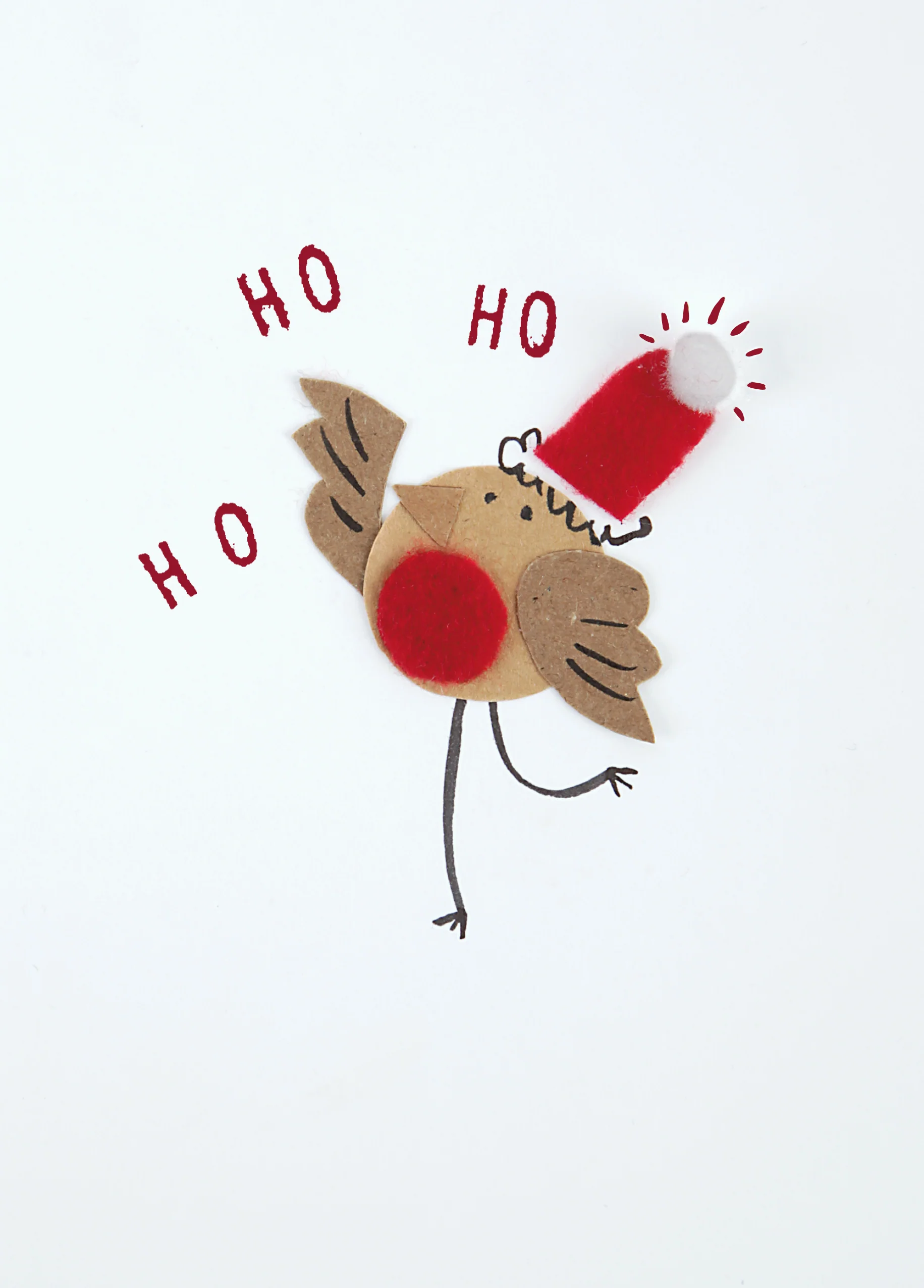 Personalised Santa Robin Christmas Card