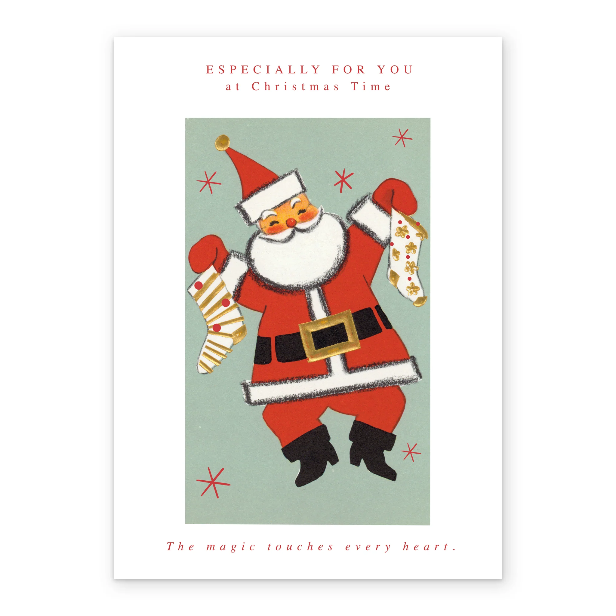 Personalised Santa & Stockings Christmas Card - Image 2