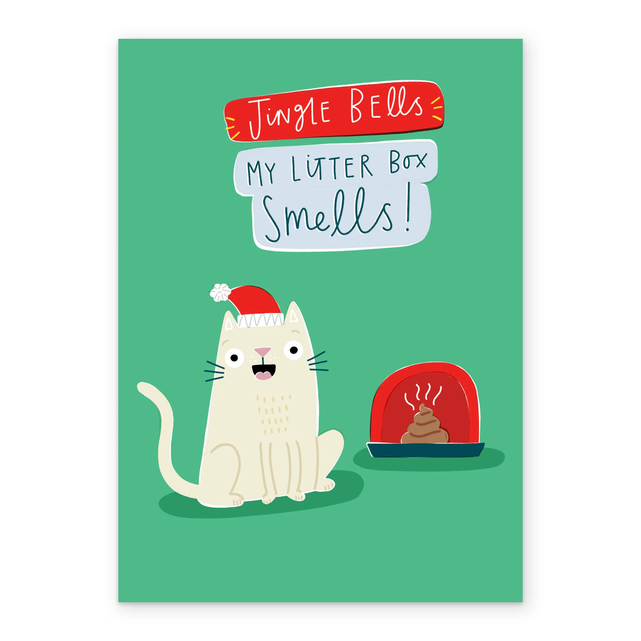 Personalised Sassy Cat Funny Litter Box Christmas Card - Image 2