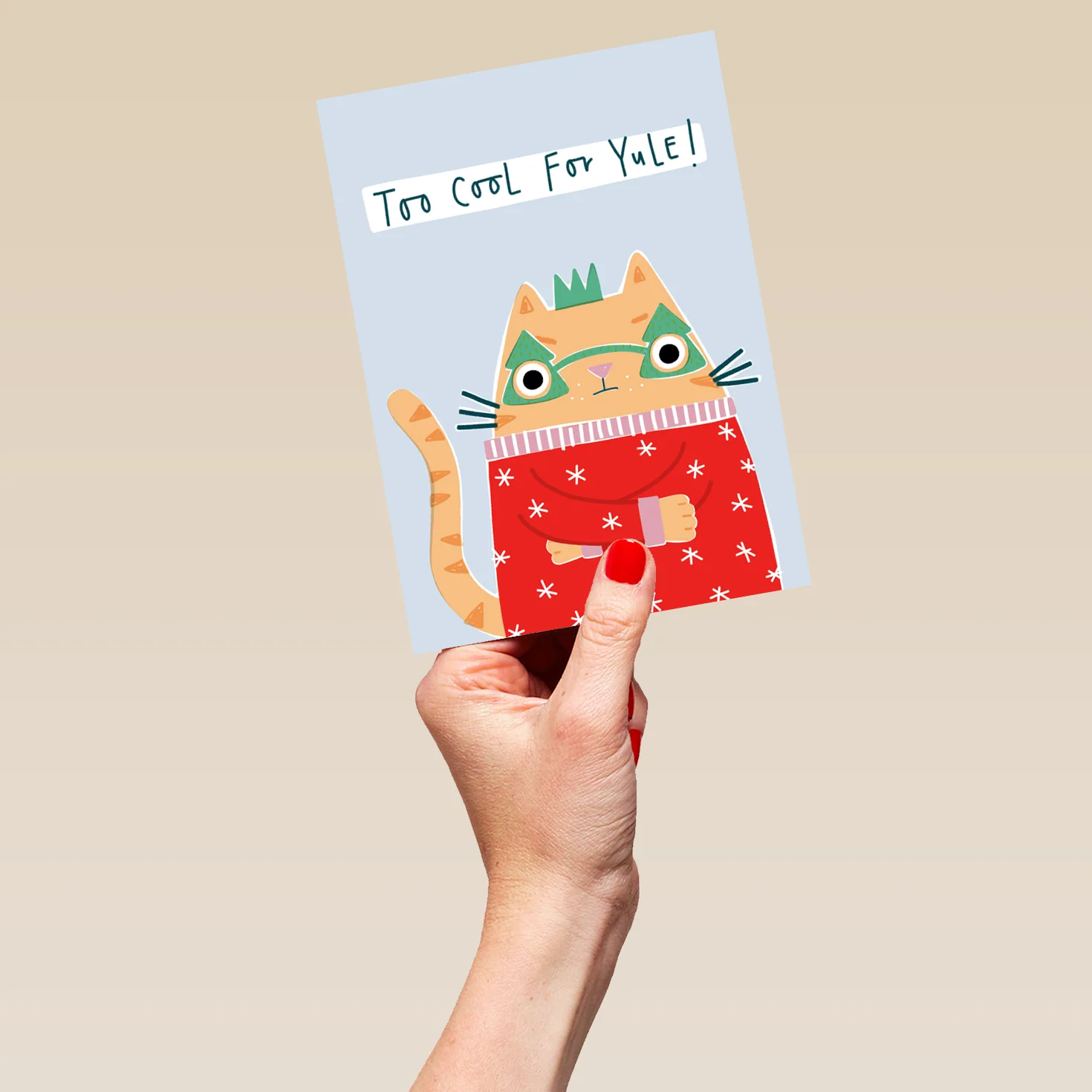 Personalised Sassy Ginger Cat Christmas Card - Image 5