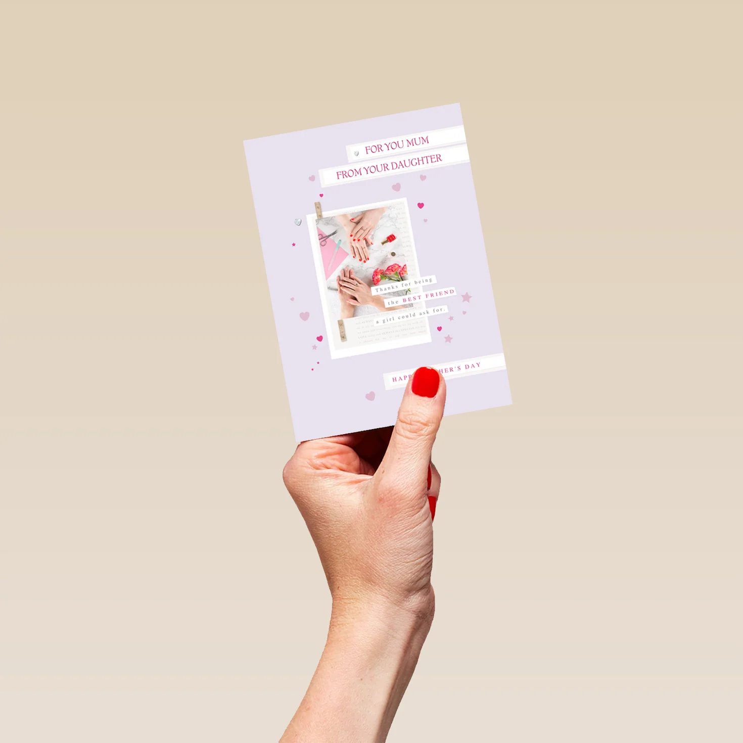 Personalised Scrapbook Design Mother's Day Photo Upload Card - Image 4