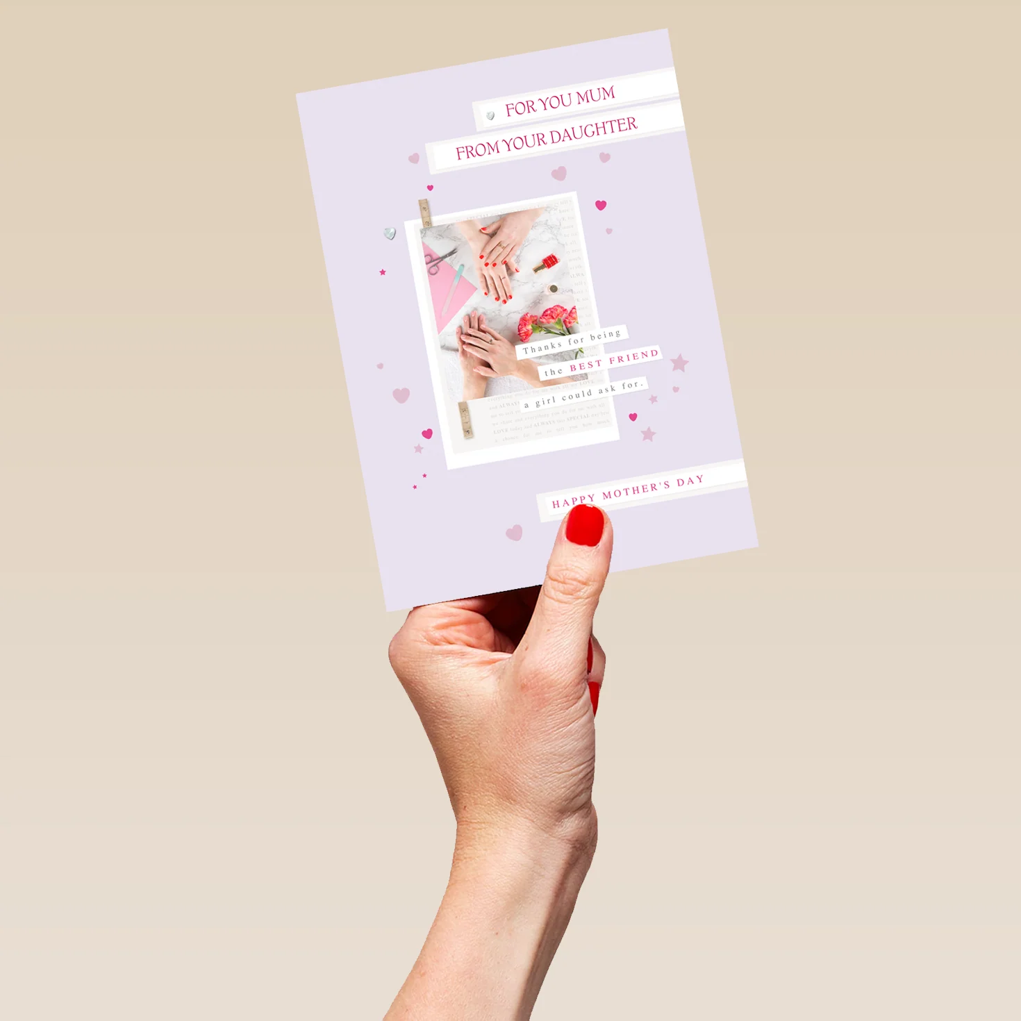 Personalised Scrapbook Design Mother's Day Photo Upload Card - Image 5