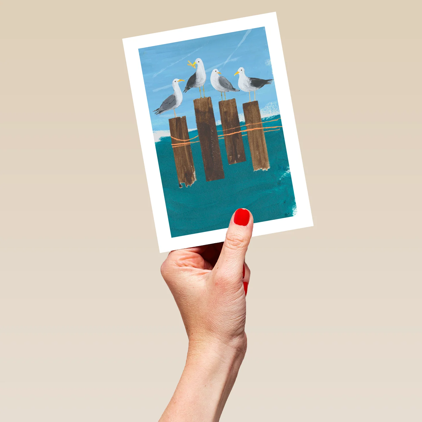 Personalised Seagulls Design Card - Image 5