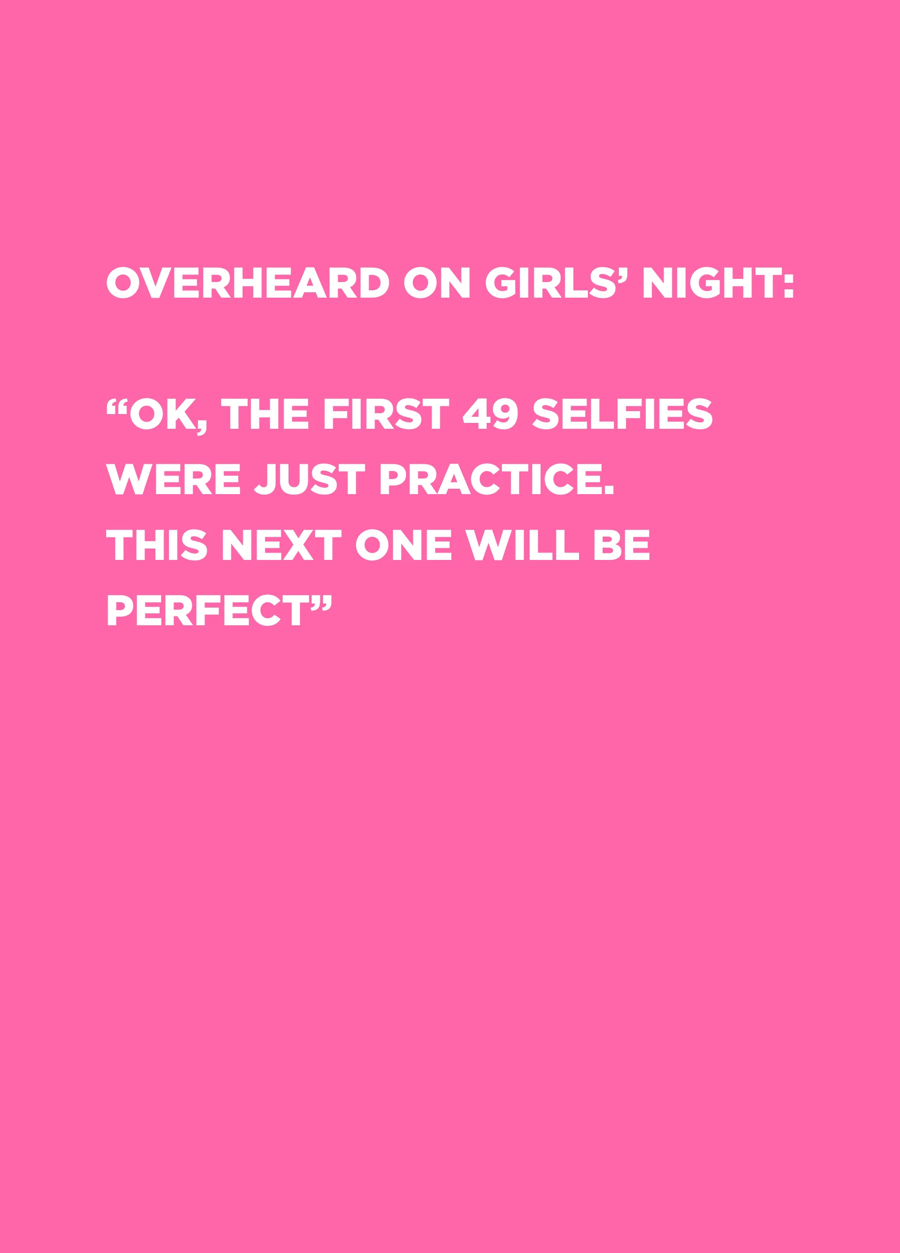 Personalised Selfie Girls' Night Out Card
