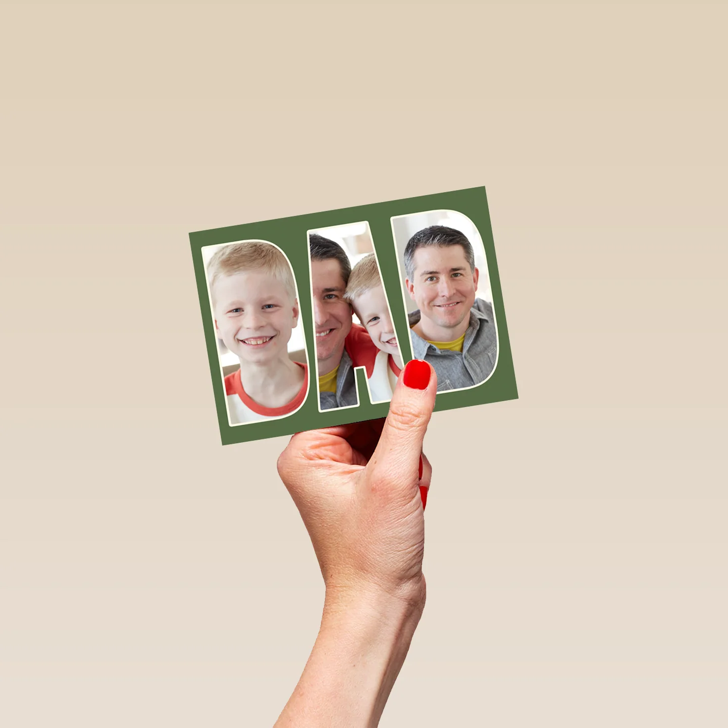 Personalised Shaped Photo Upload Father's Day Card for Dad - Image 4