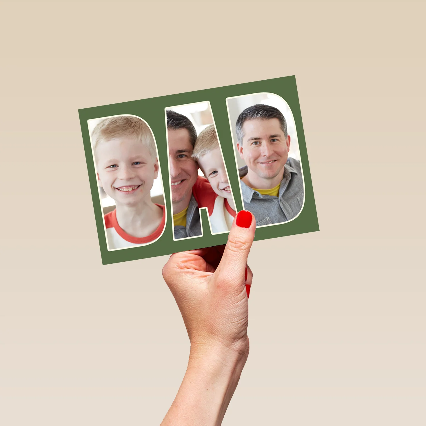 Personalised Shaped Photo Upload Father's Day Card for Dad - Image 5
