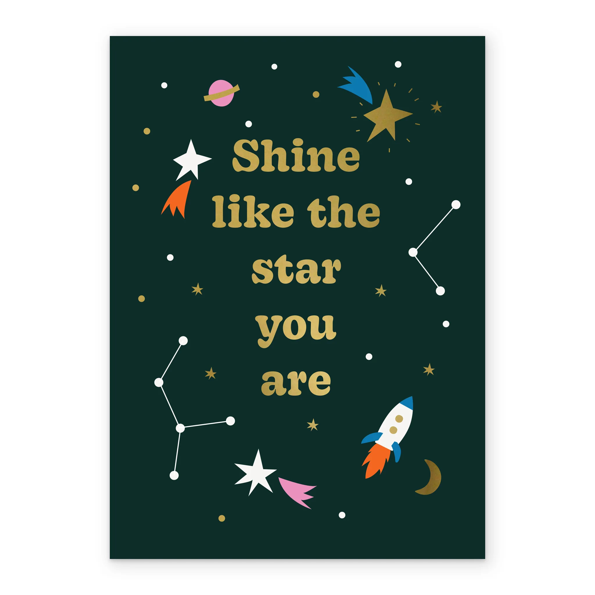 Personalised 'Shine Like a Star' Just to Say Card - Image 2
