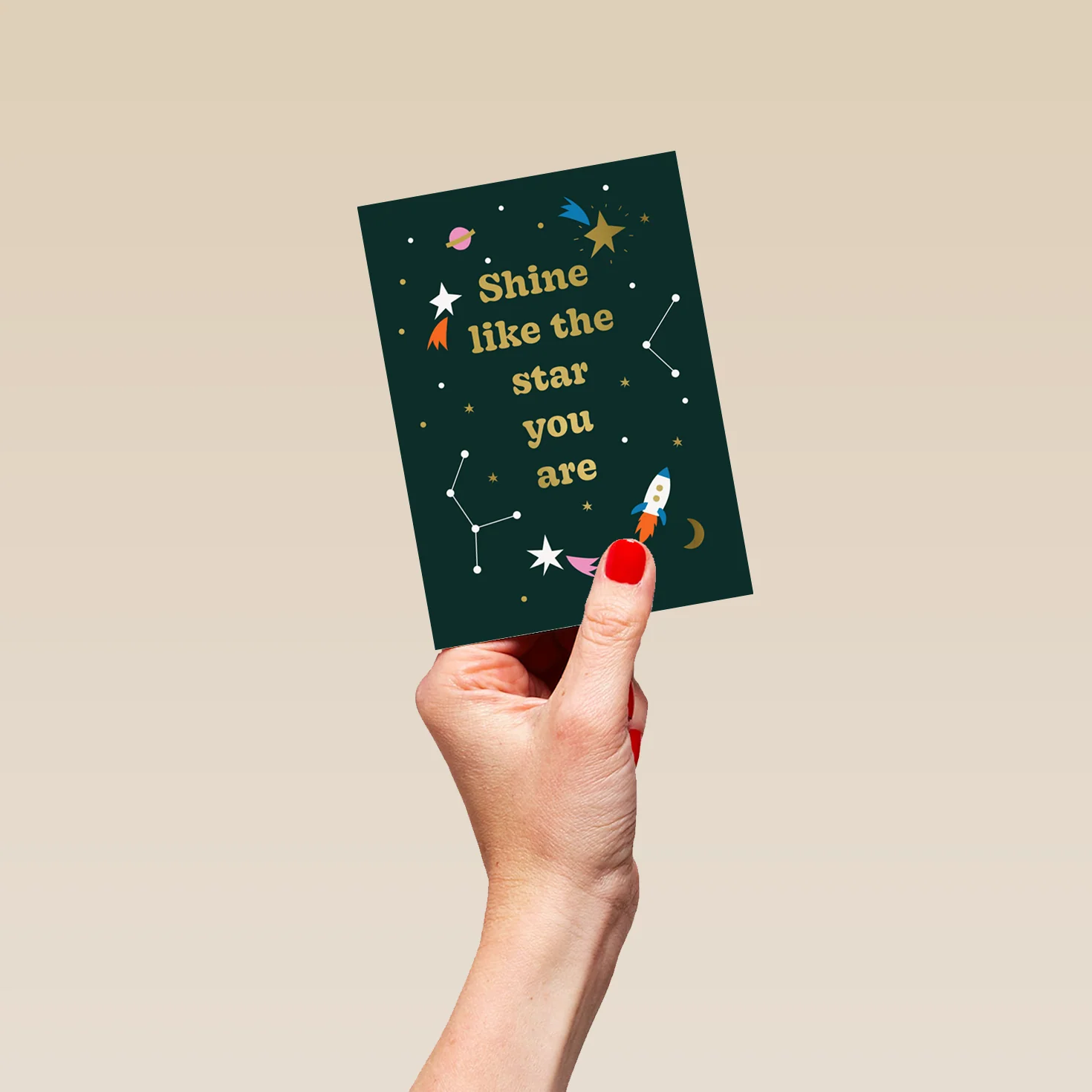 Personalised 'Shine Like a Star' Just to Say Card - Image 4
