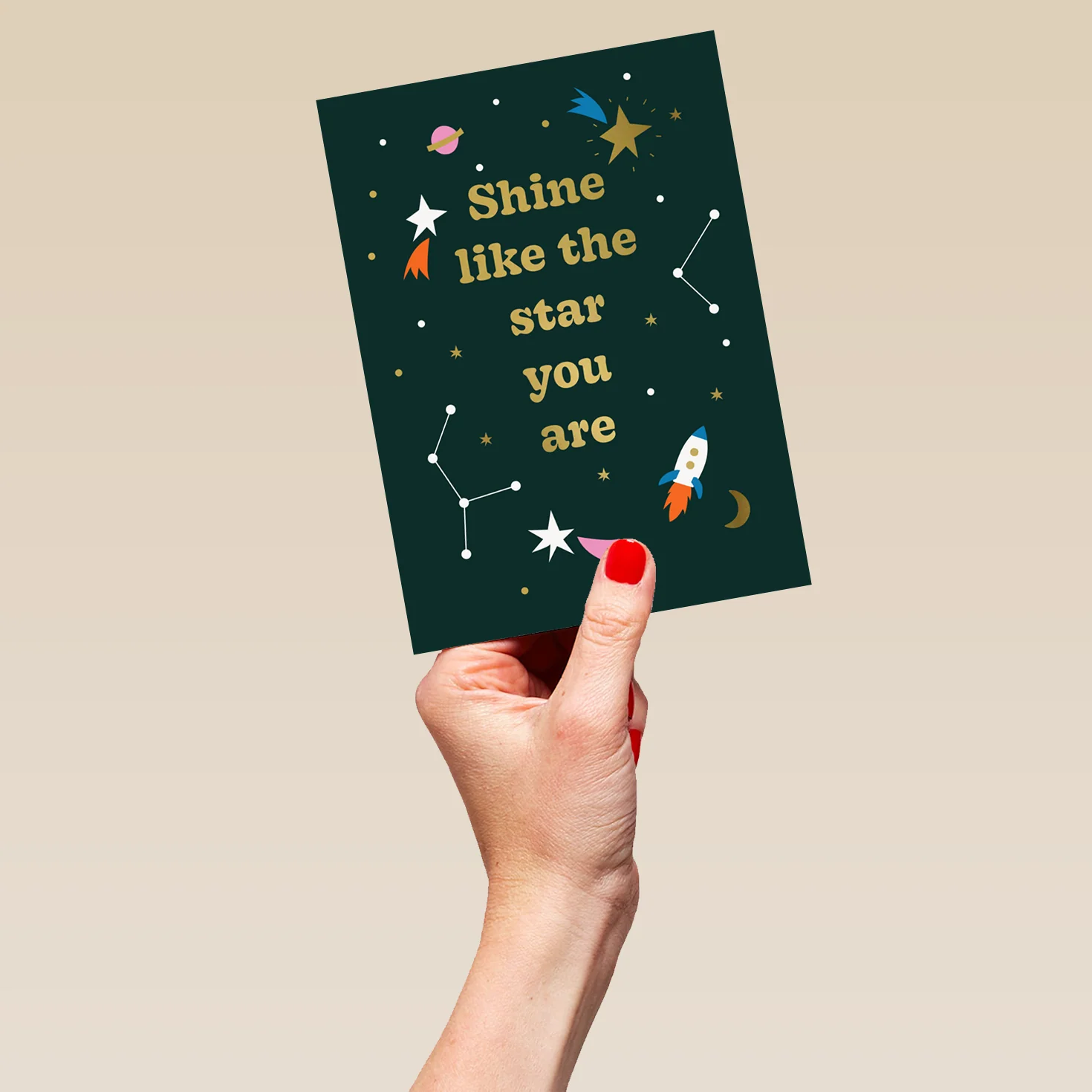 Personalised 'Shine Like a Star' Just to Say Card - Image 5