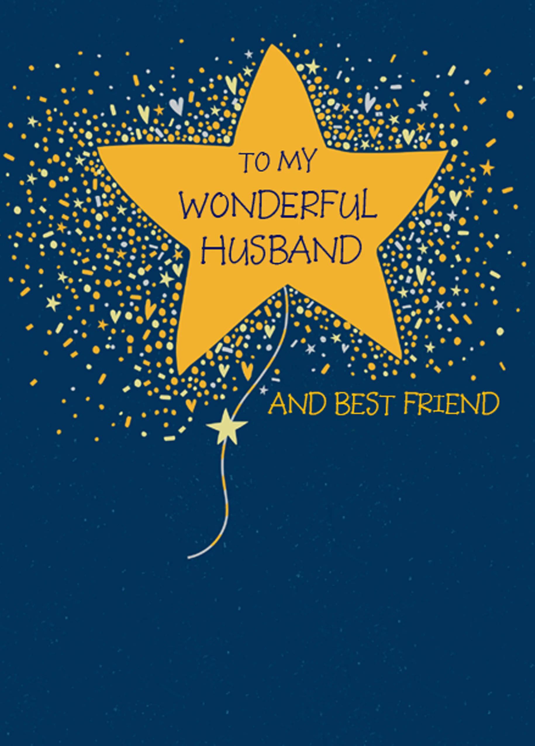 Personalised Shining Star Husband Card