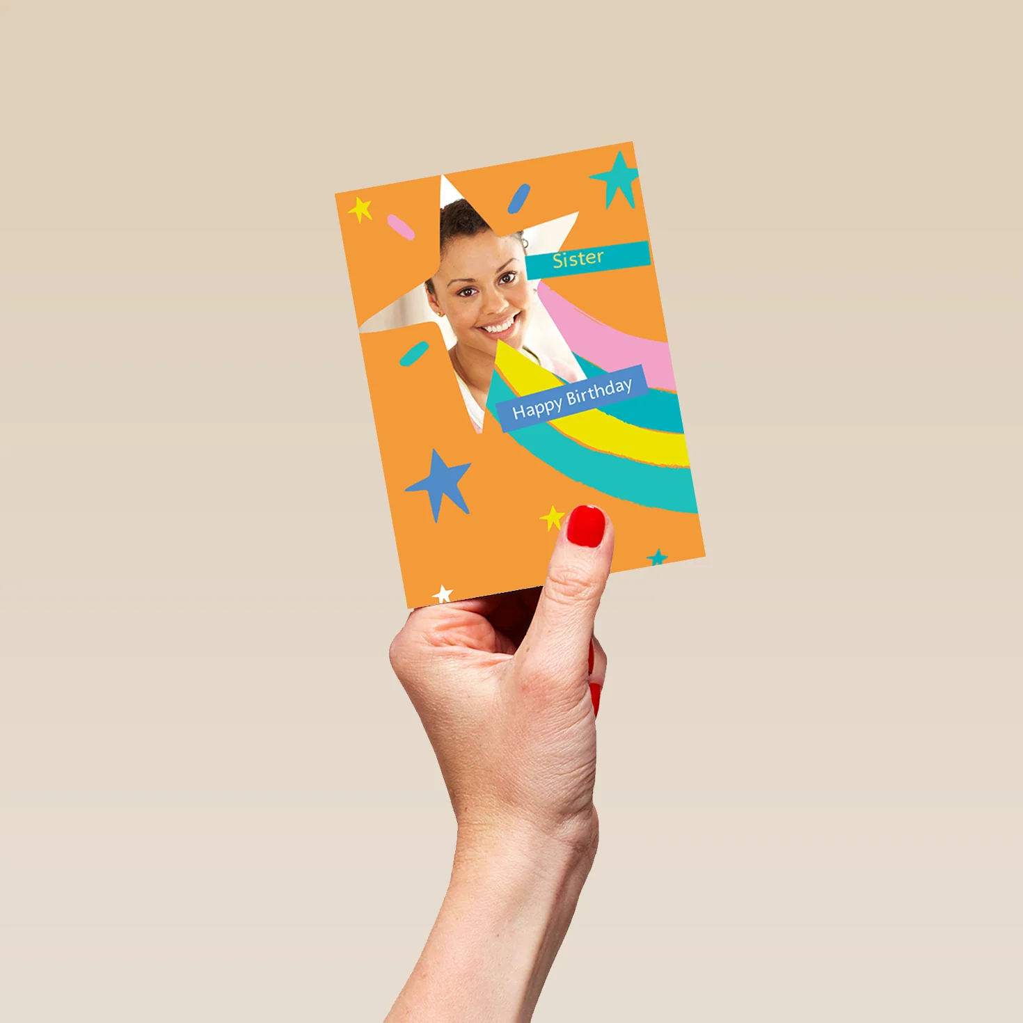 Personalised Shooting Star For Sister Photo Birthday Card - Image 4