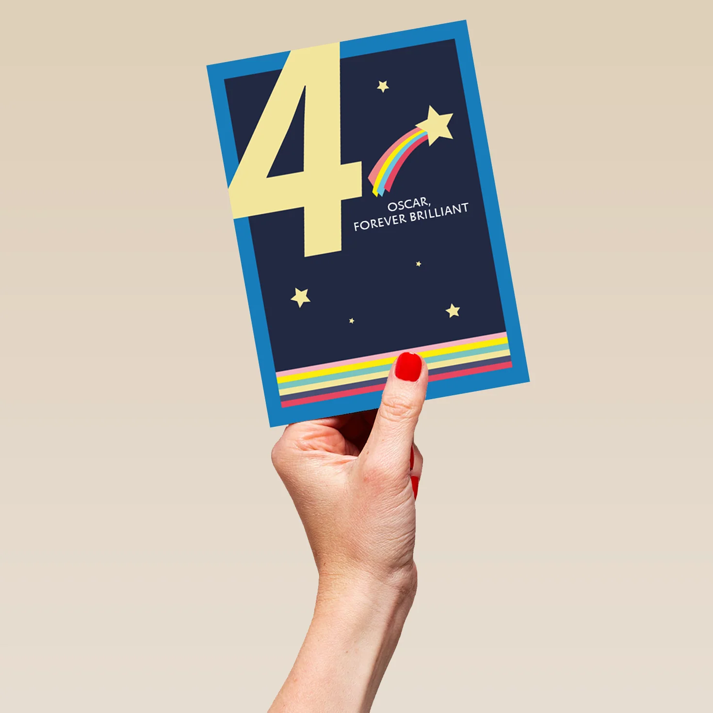 Personalised Shooting Star Wishes 4th Birthday Card - Image 5