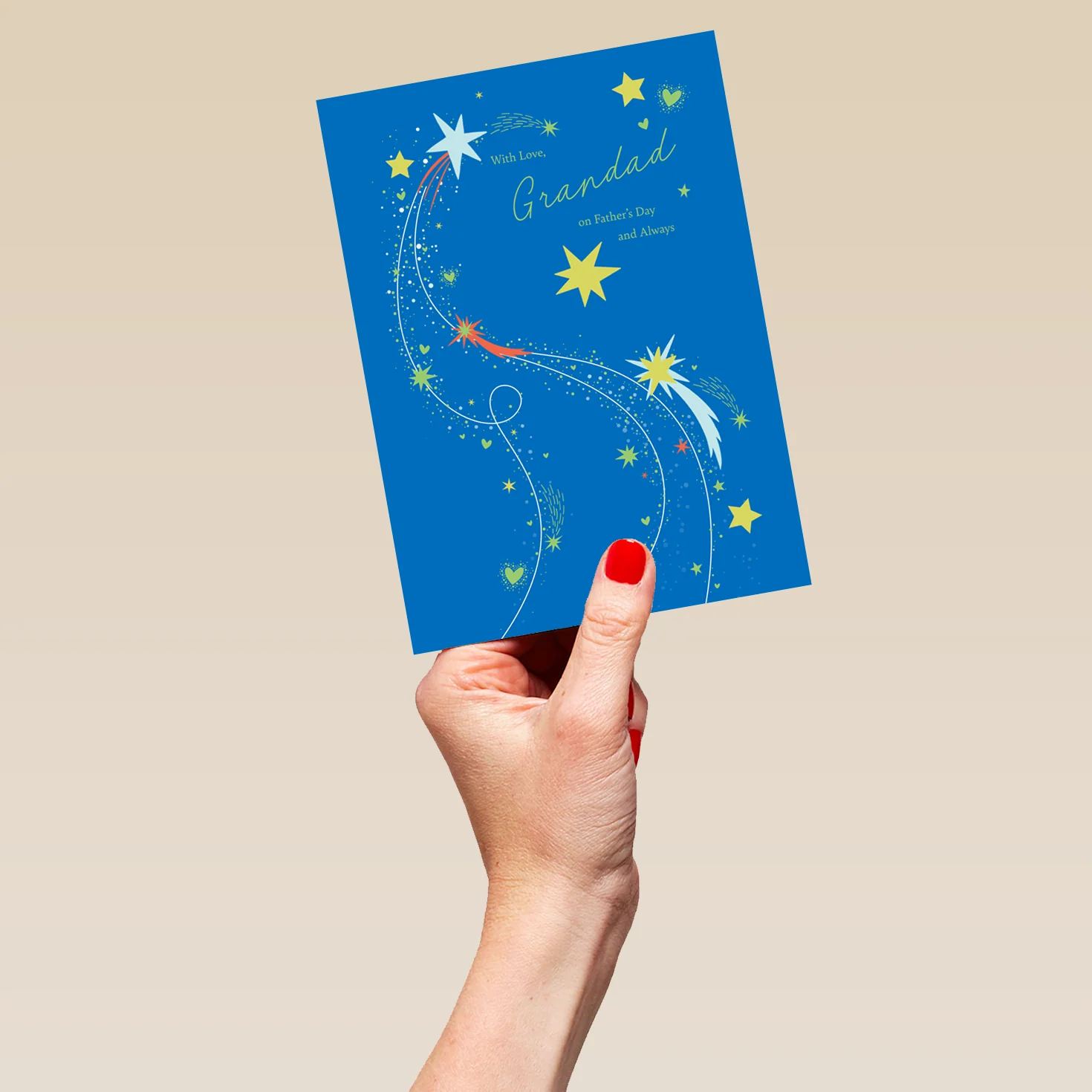Personalised Shooting Stars Design Father's Day Card for Grandad - Image 5