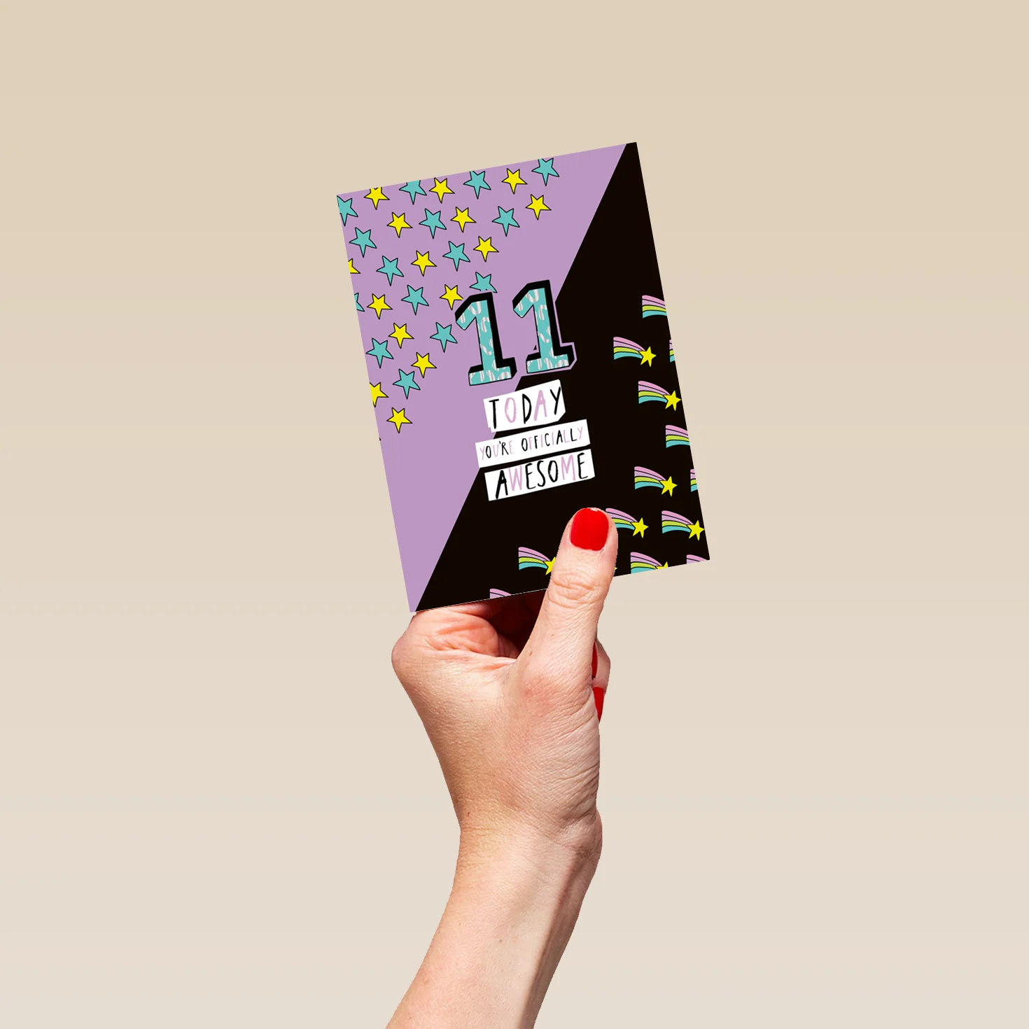 Personalised Shooting Stars Wishes 11th Birthday Card - Image 4