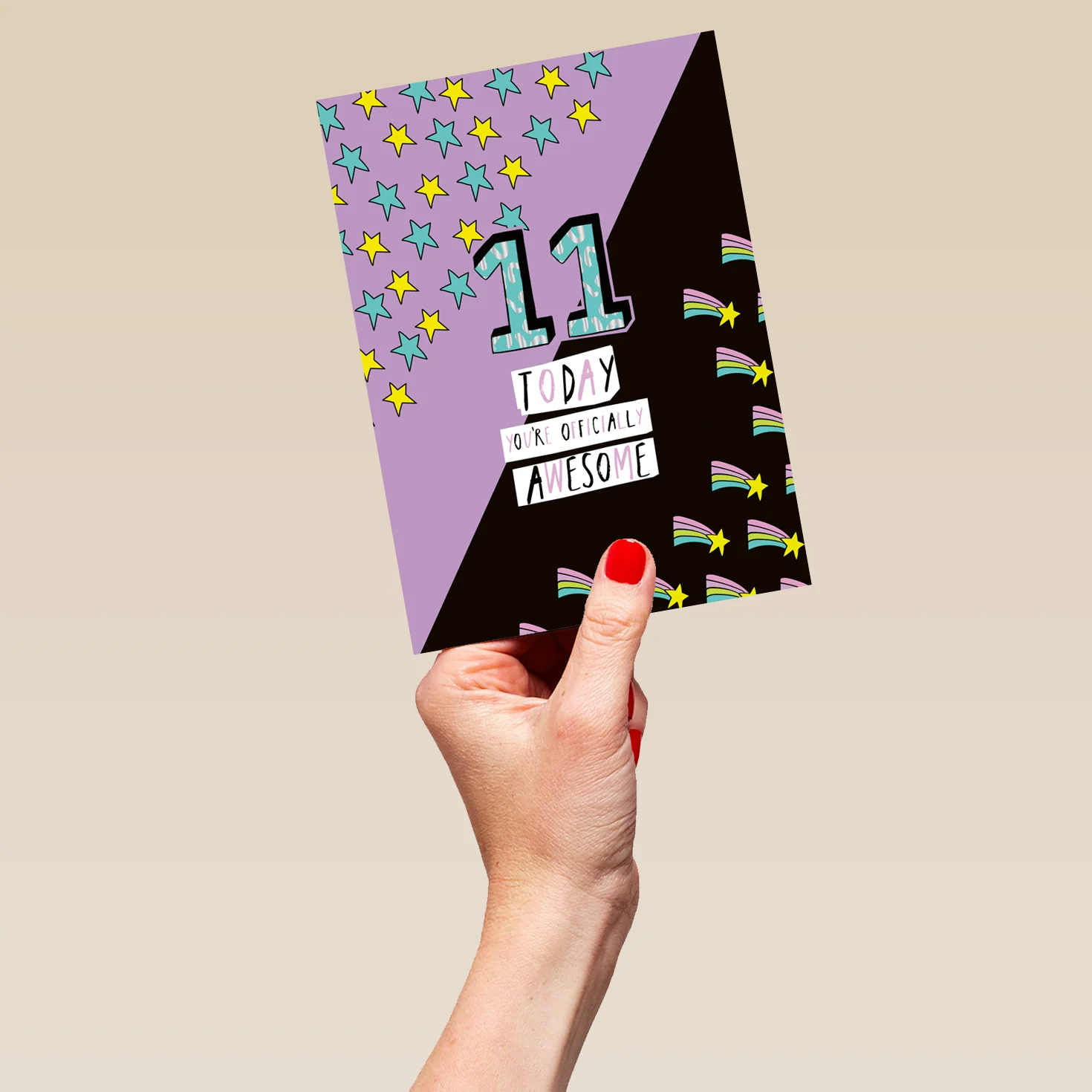 Personalised Shooting Stars Wishes 11th Birthday Card - Image 5