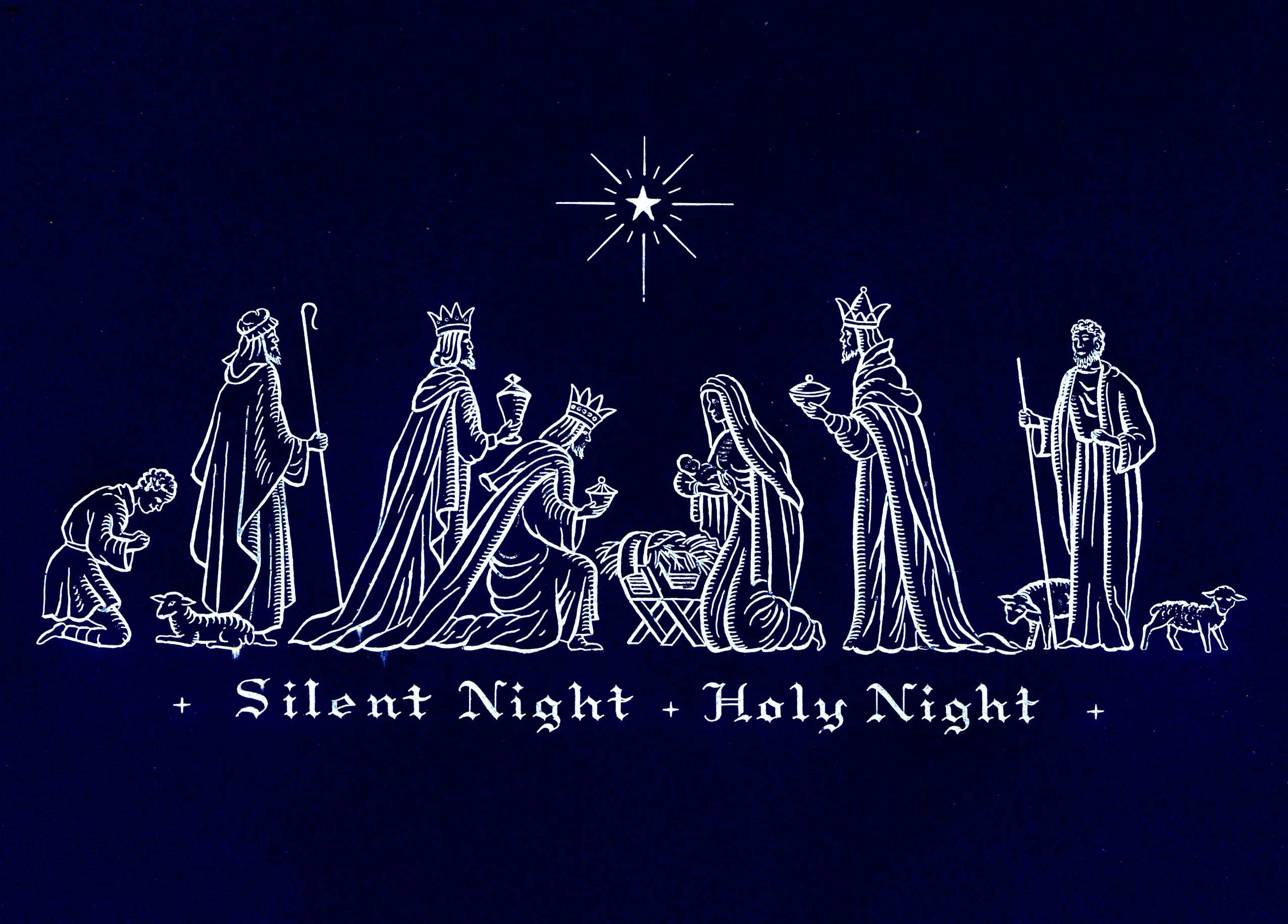 Personalised Silent Night Holy Night Christmas Card
