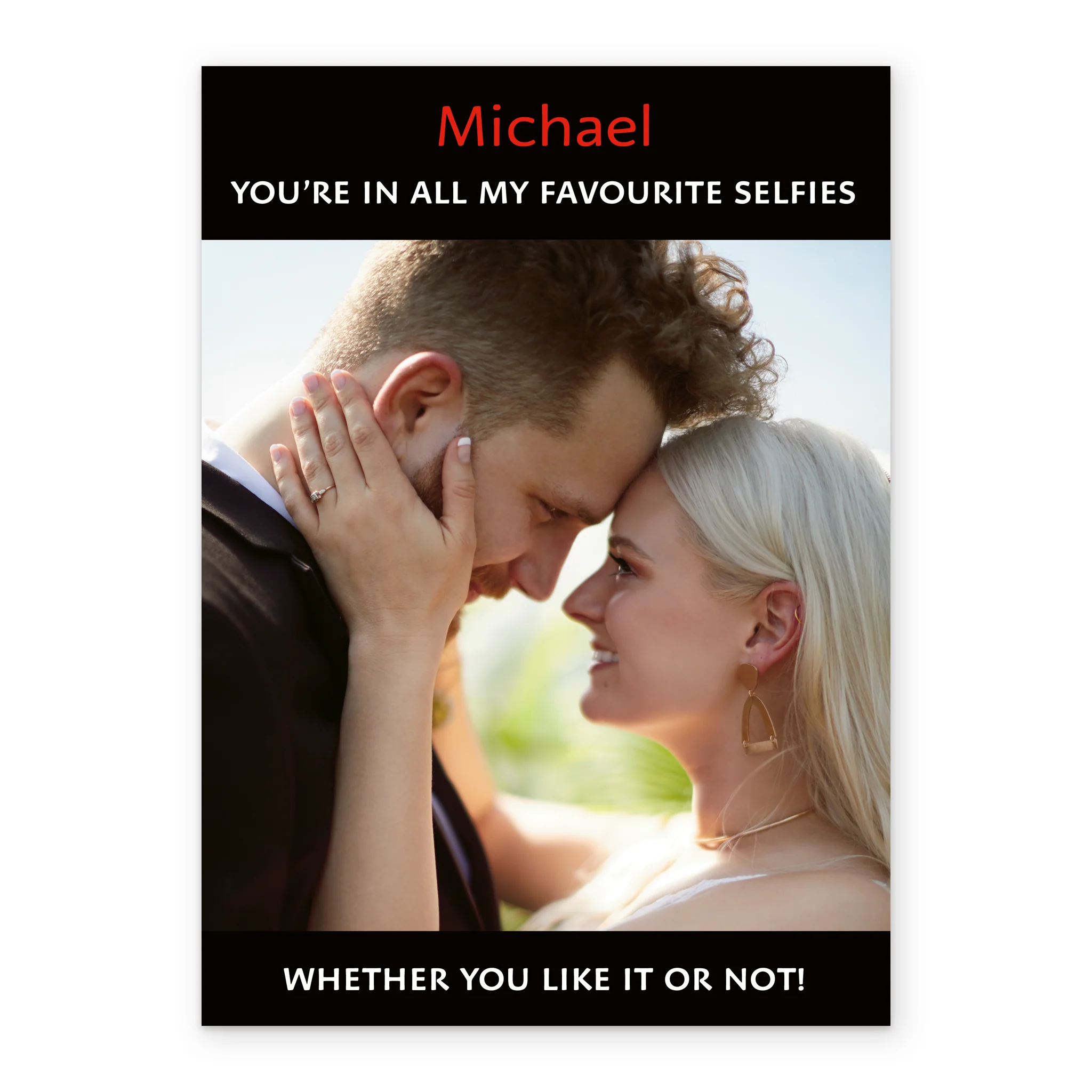 Personalised Silly Selfie Valentine's Day Photo Upload Card - Image 2