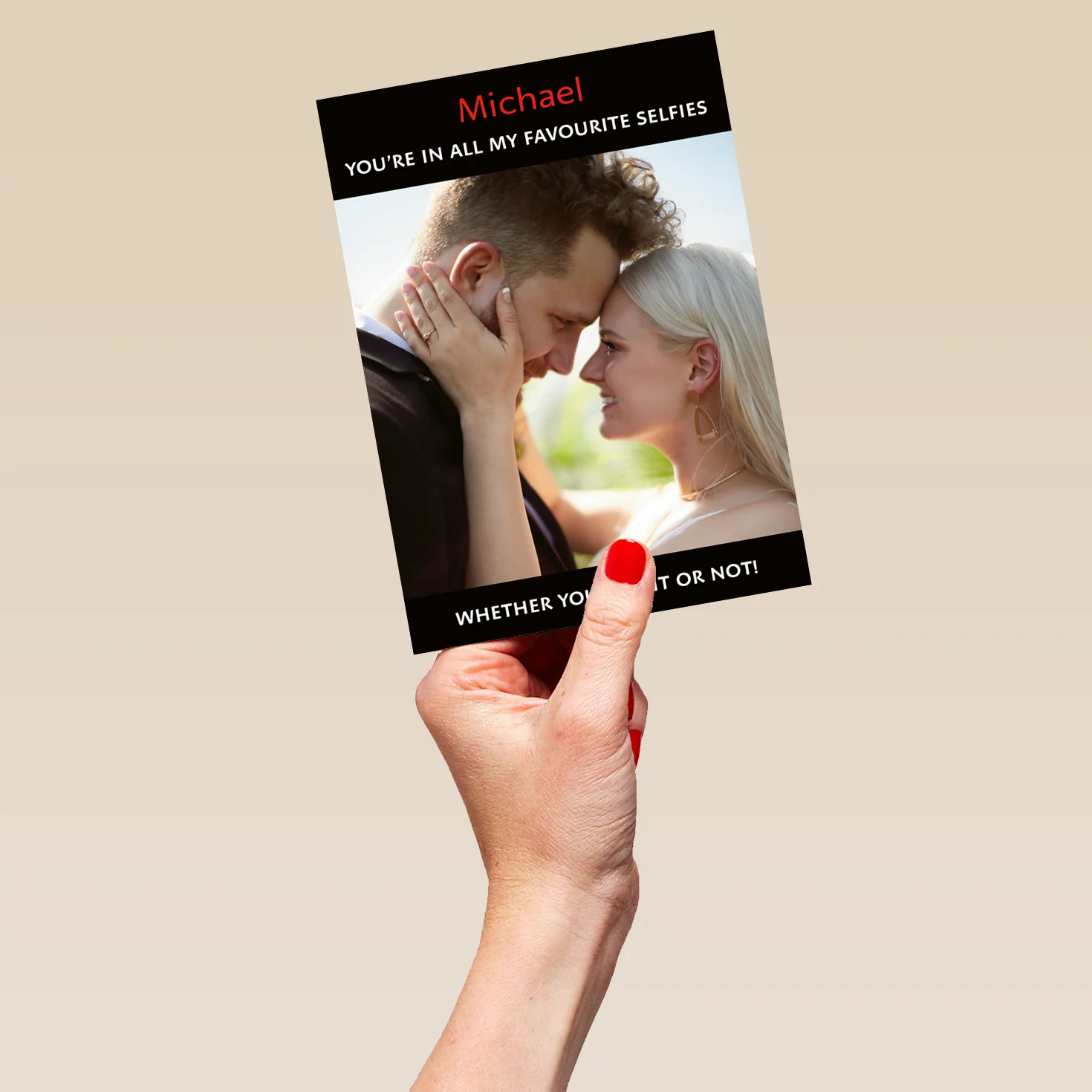 Personalised Silly Selfie Valentine's Day Photo Upload Card - Image 5