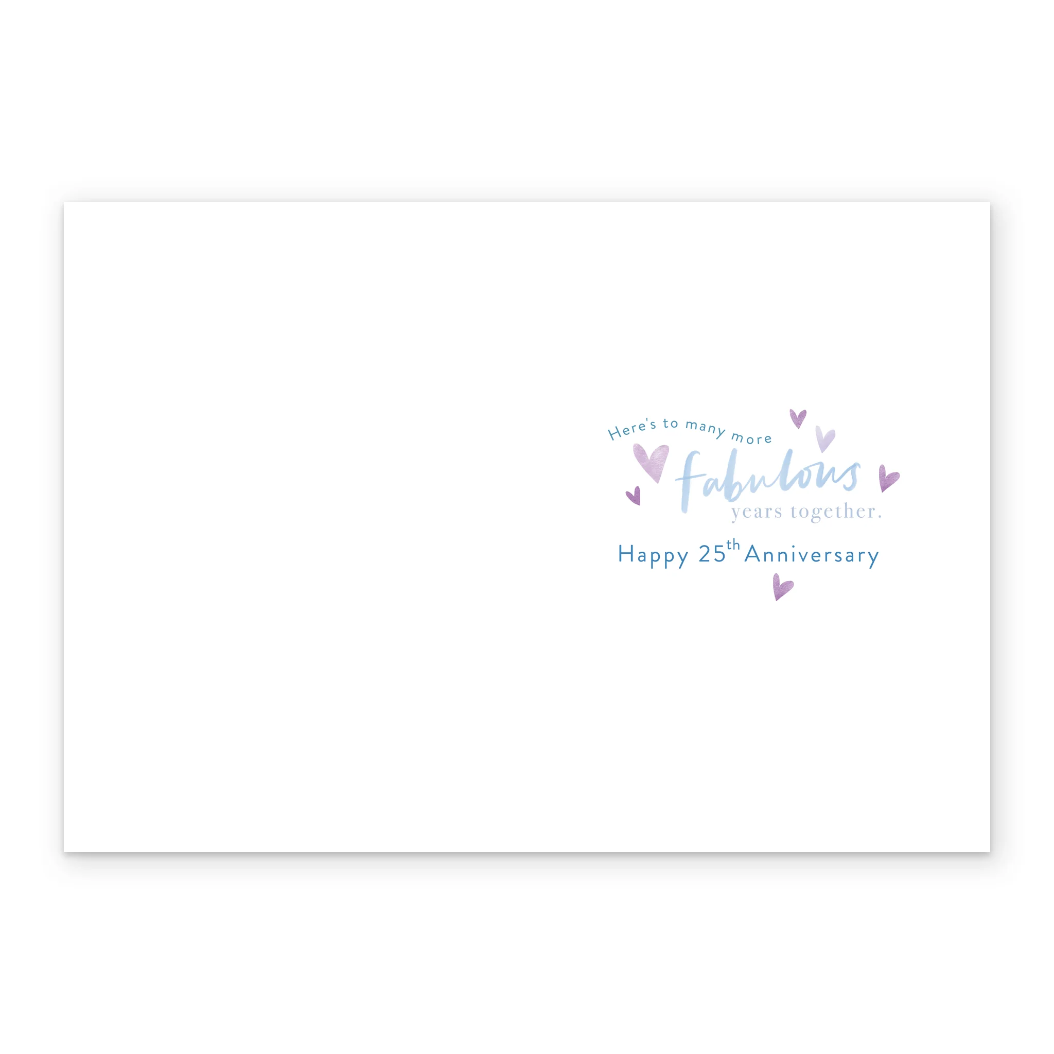 Personalised Silver Wedding Anniversary Card - Word-Filled Heart Design - Image 3