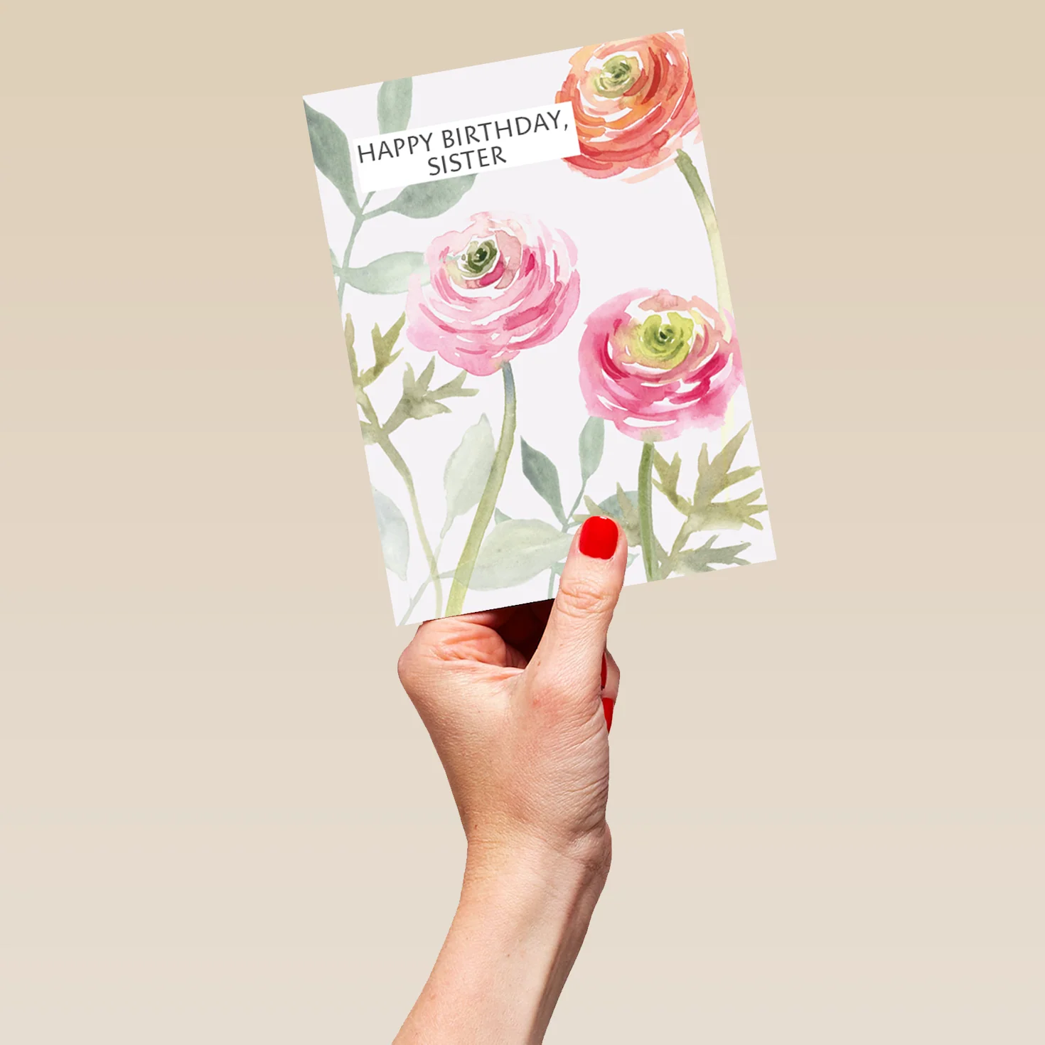 Personalised Sister Birthday Flowers Card - Image 5