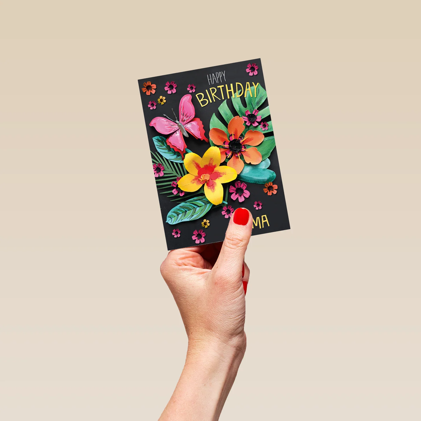 Personalised Sister Birthday Flowers Design Card - Image 4