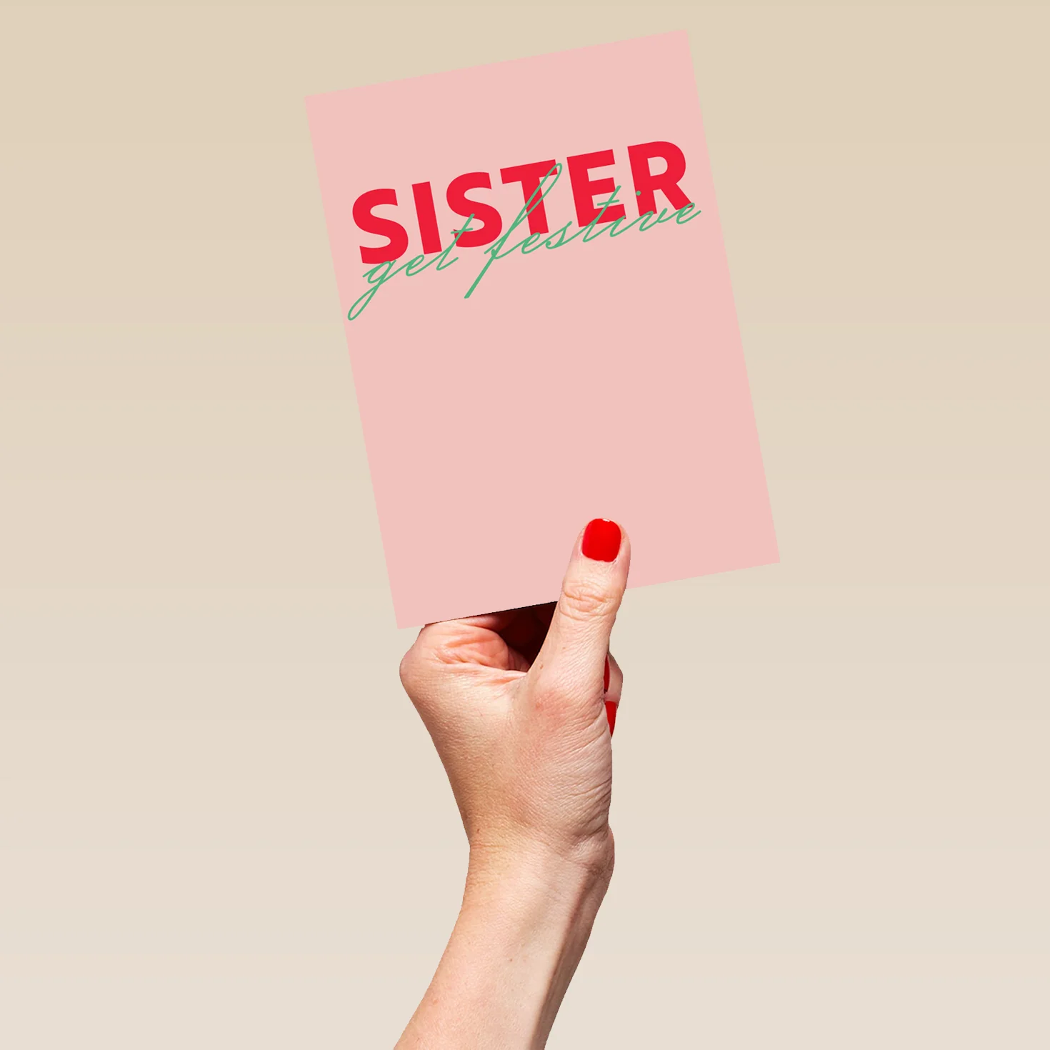 Personalised Sister Get Festive Christmas Card - Image 5