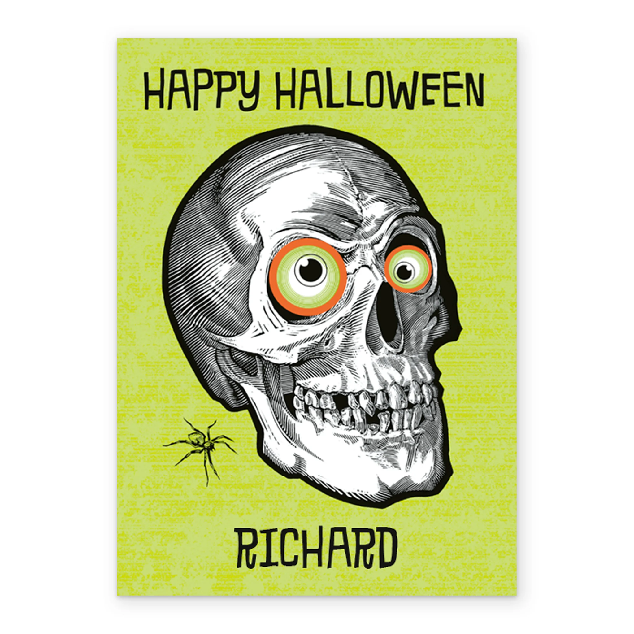 Personalised Skeleton Head Halloween Card - Image 2