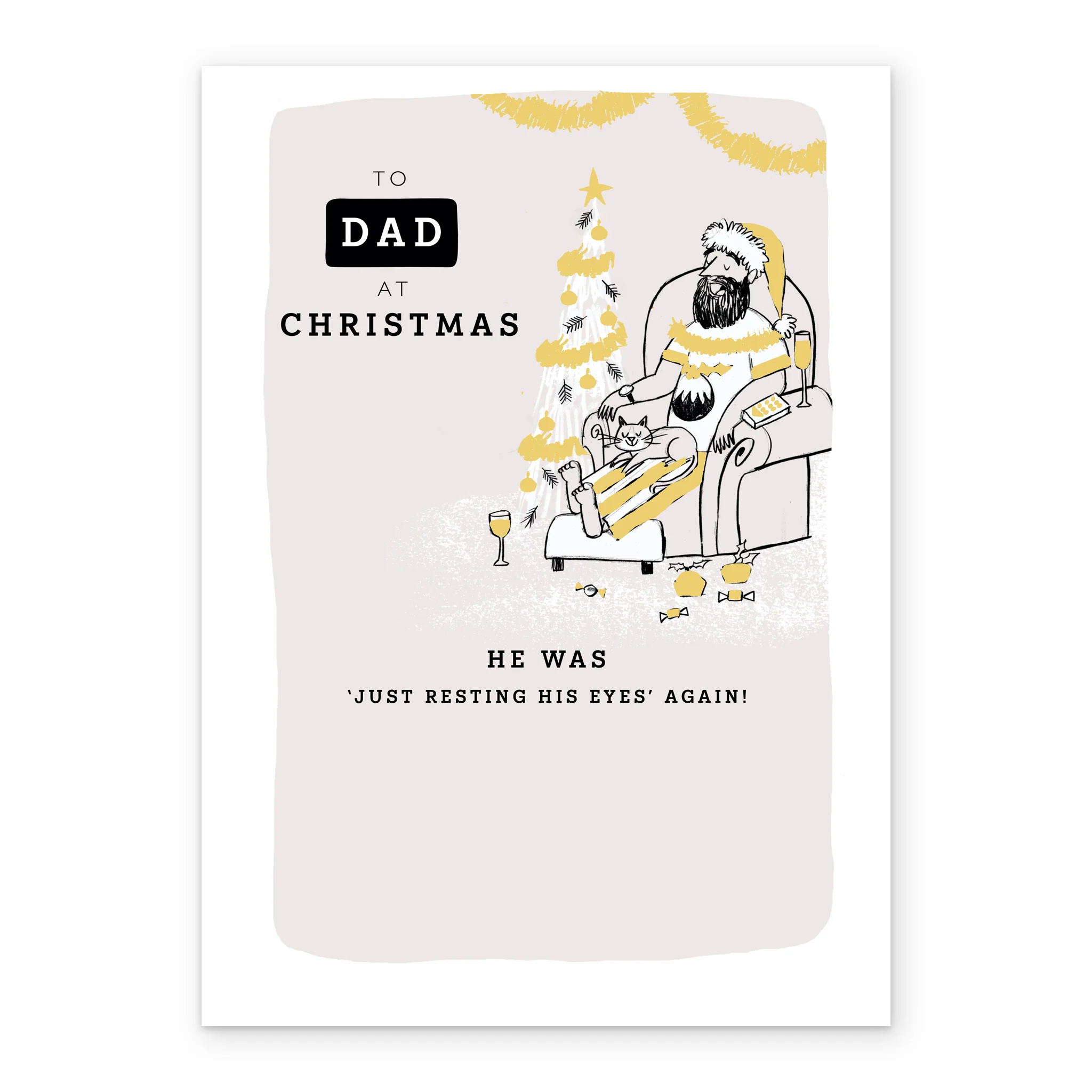 Personalised Sleeping Dad Christmas Card - Image 2
