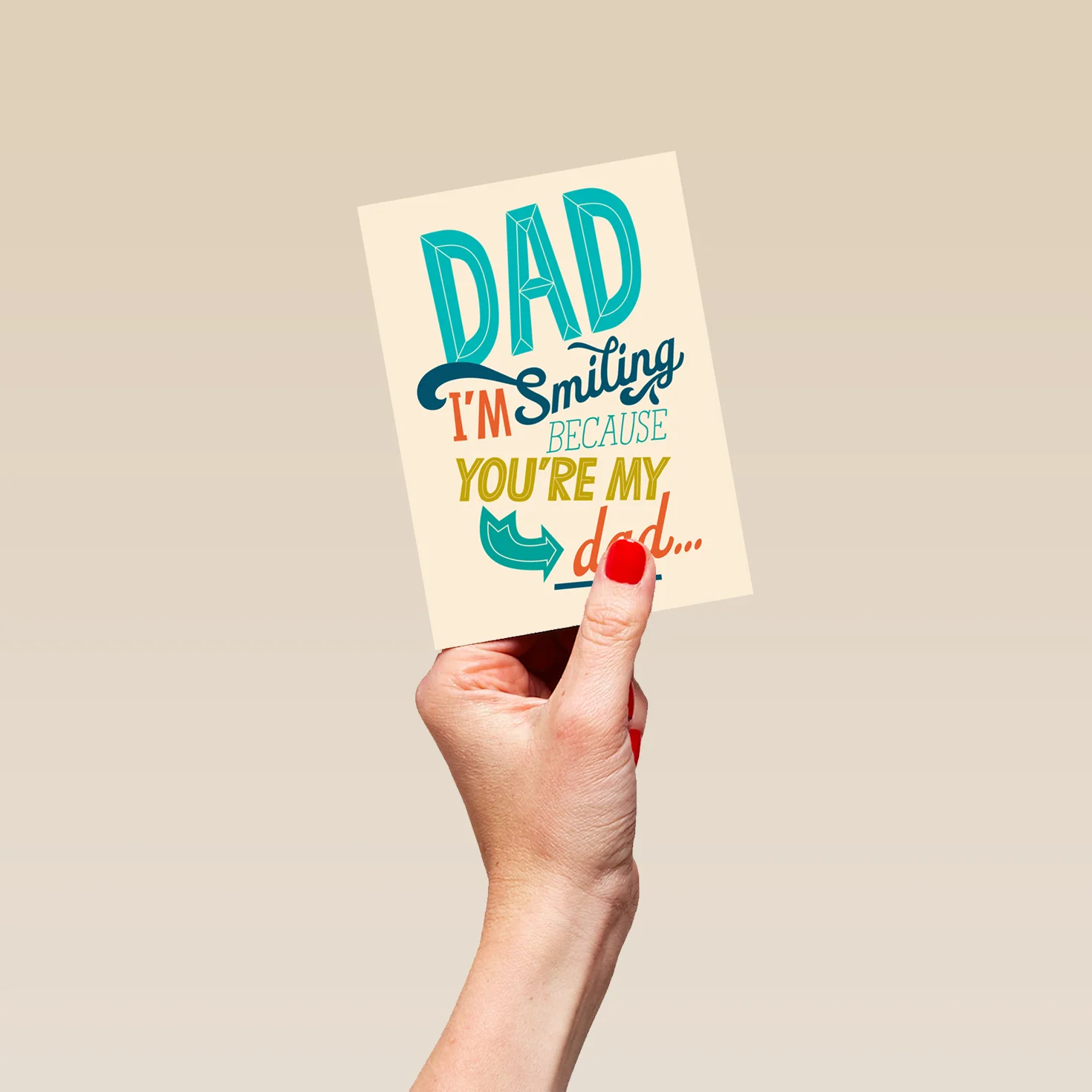 Personalised Smiling Because You're My Dad Father's Day Card - Image 4
