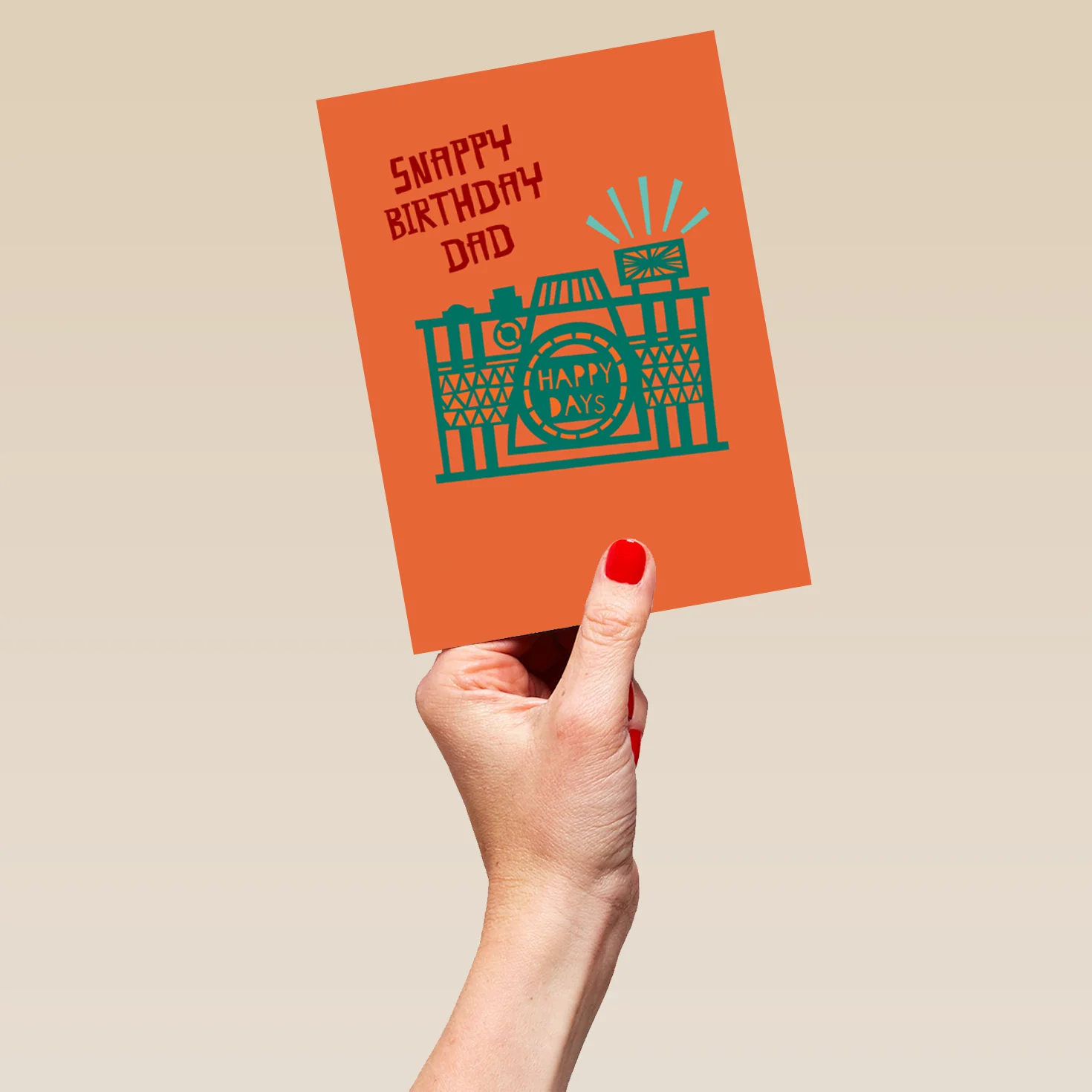 Personalised Snappy Birthday Dad Camera Birthday Card - Image 5