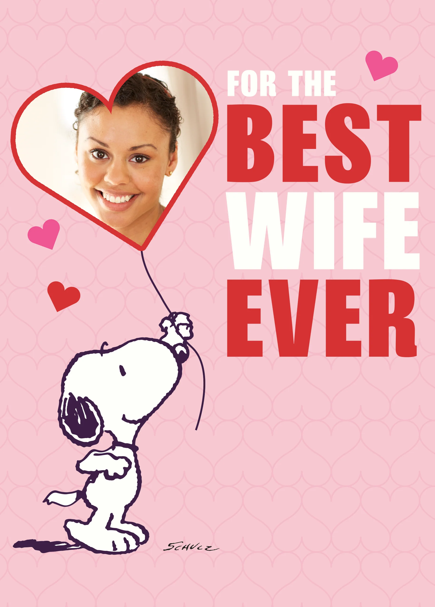 Personalised PEANUTS™ SNOOPY Best Wife Ever Valentine's Day Photo Upload Card
