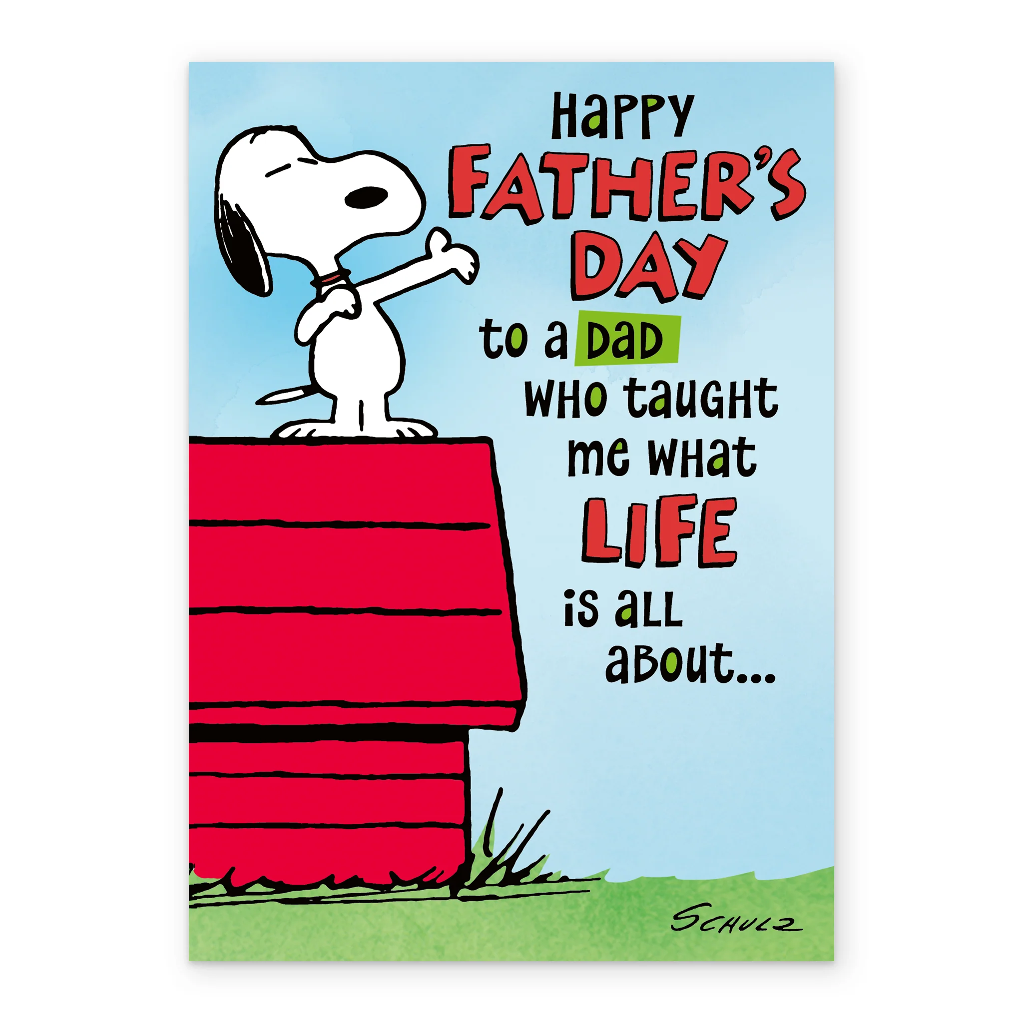 Personalised SNOOPY Doghouse Father's Day Card for Dad - Image 2
