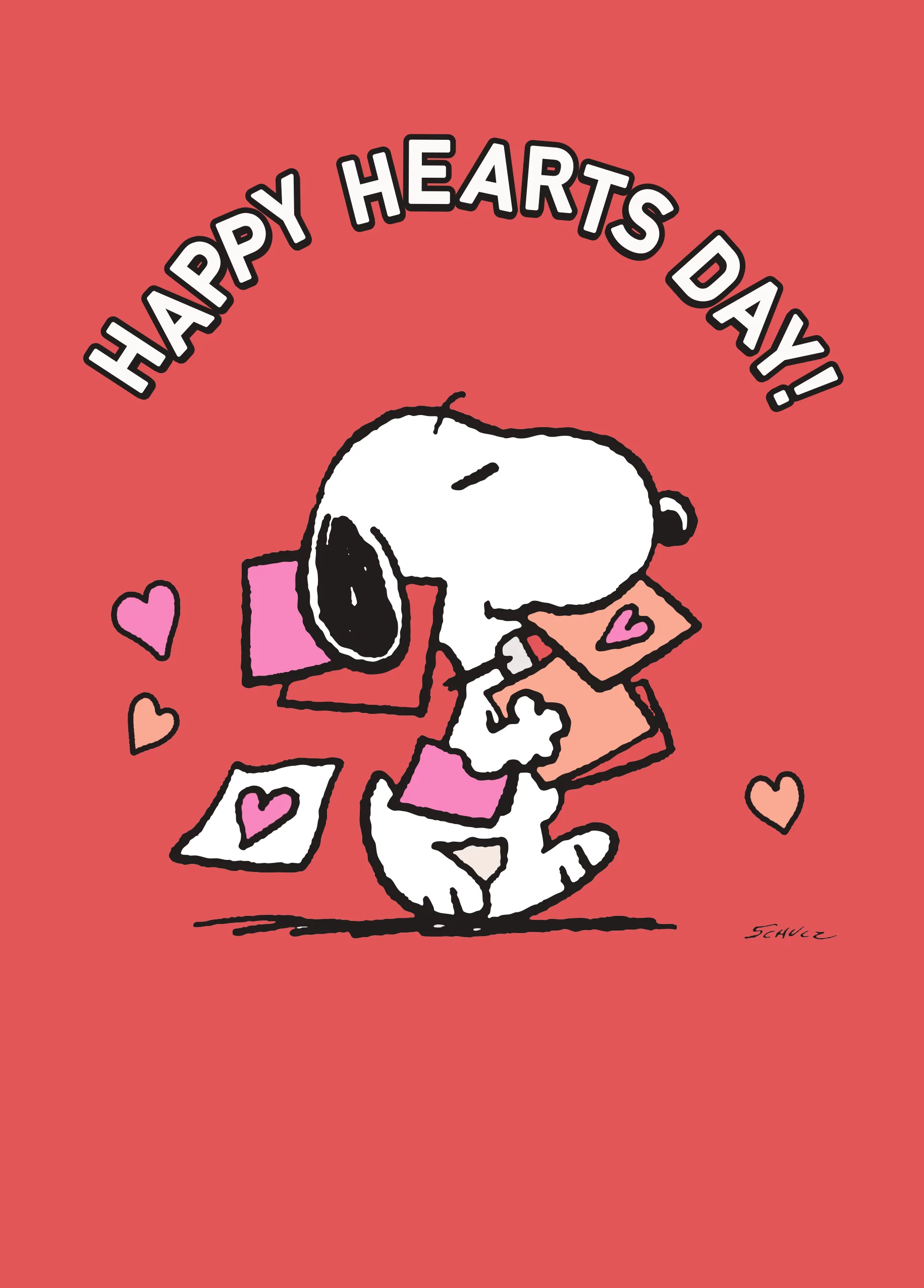 Personalised PEANUTS™ SNOOPY Happy Hearts Day Valentine's Day Card