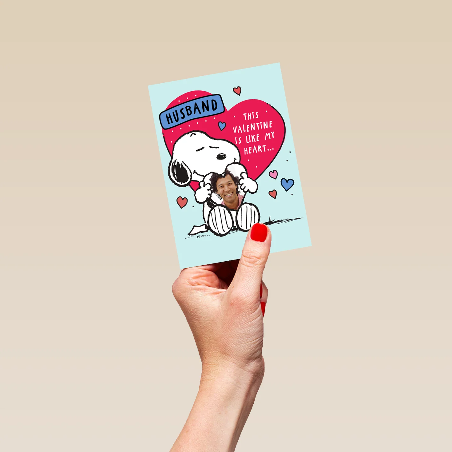 Personalised SNOOPY Valentine's Day Card For Husband - Image 4