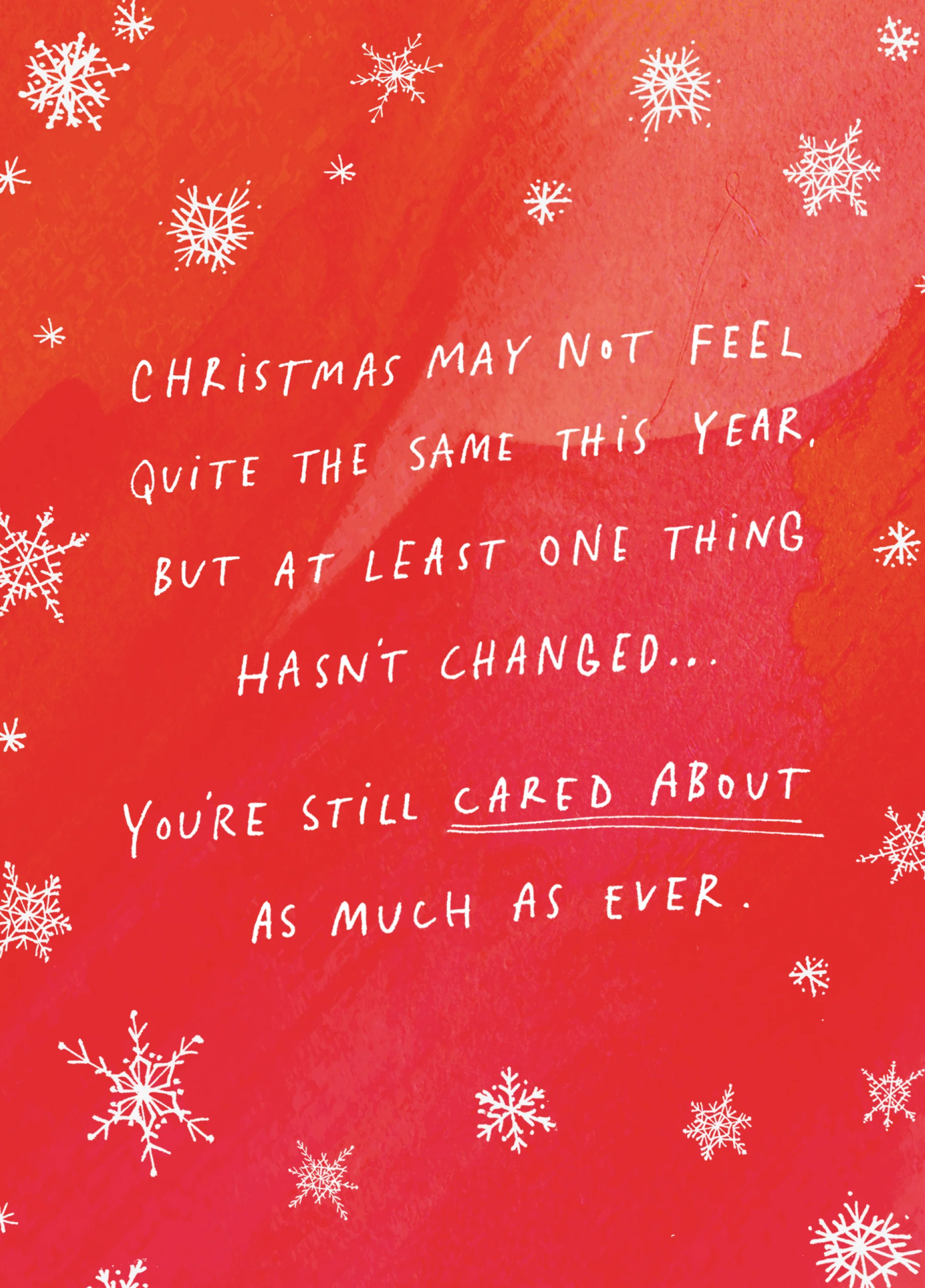 Personalised Snowflakes And Heart Christmas Card